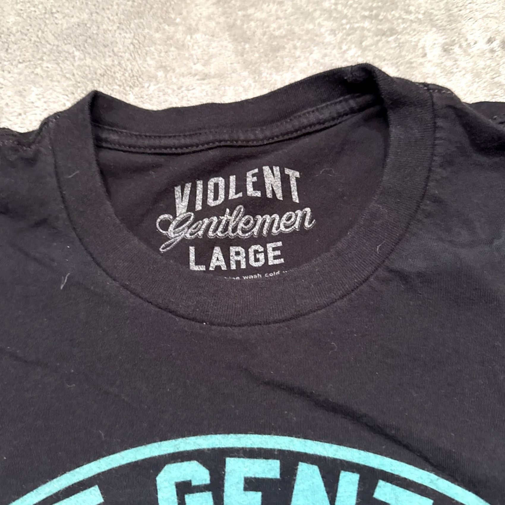 Vintage VINTAGE Violent Gentlemen T Shirt Mens Large Black Anaheim Ducks Graphic Short Sleeve Size US L / EU 52-54 / 3 - 3 Thumbnail