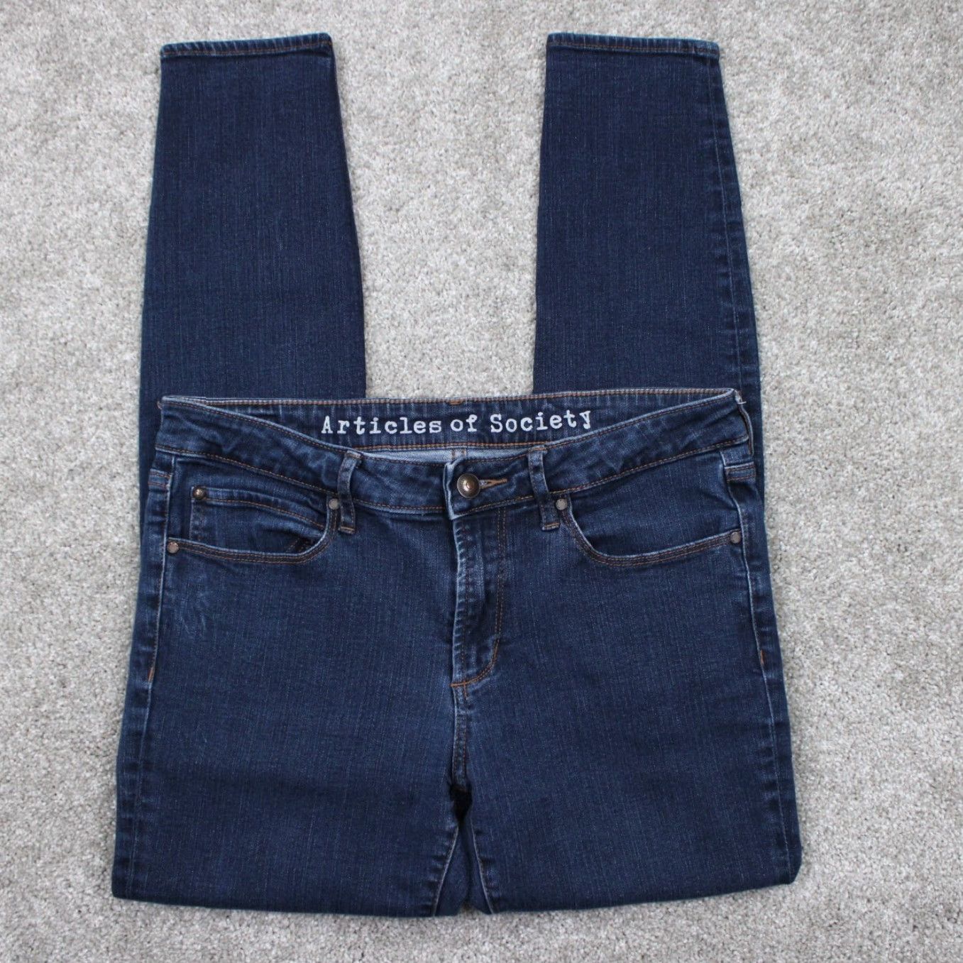 Vintage Articles of Society Jeans Women 30 Blue Cotton/Rayon/Polyester Stretch 29" Inseam Size 30" / US 8 / IT 44 - 2 Thumbnail