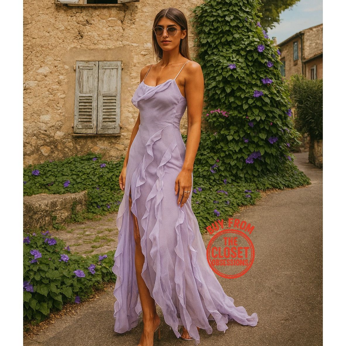 MANGO BLOGGER FAVE! Draped Neckline Maxi Dress NWT LAST ONE!