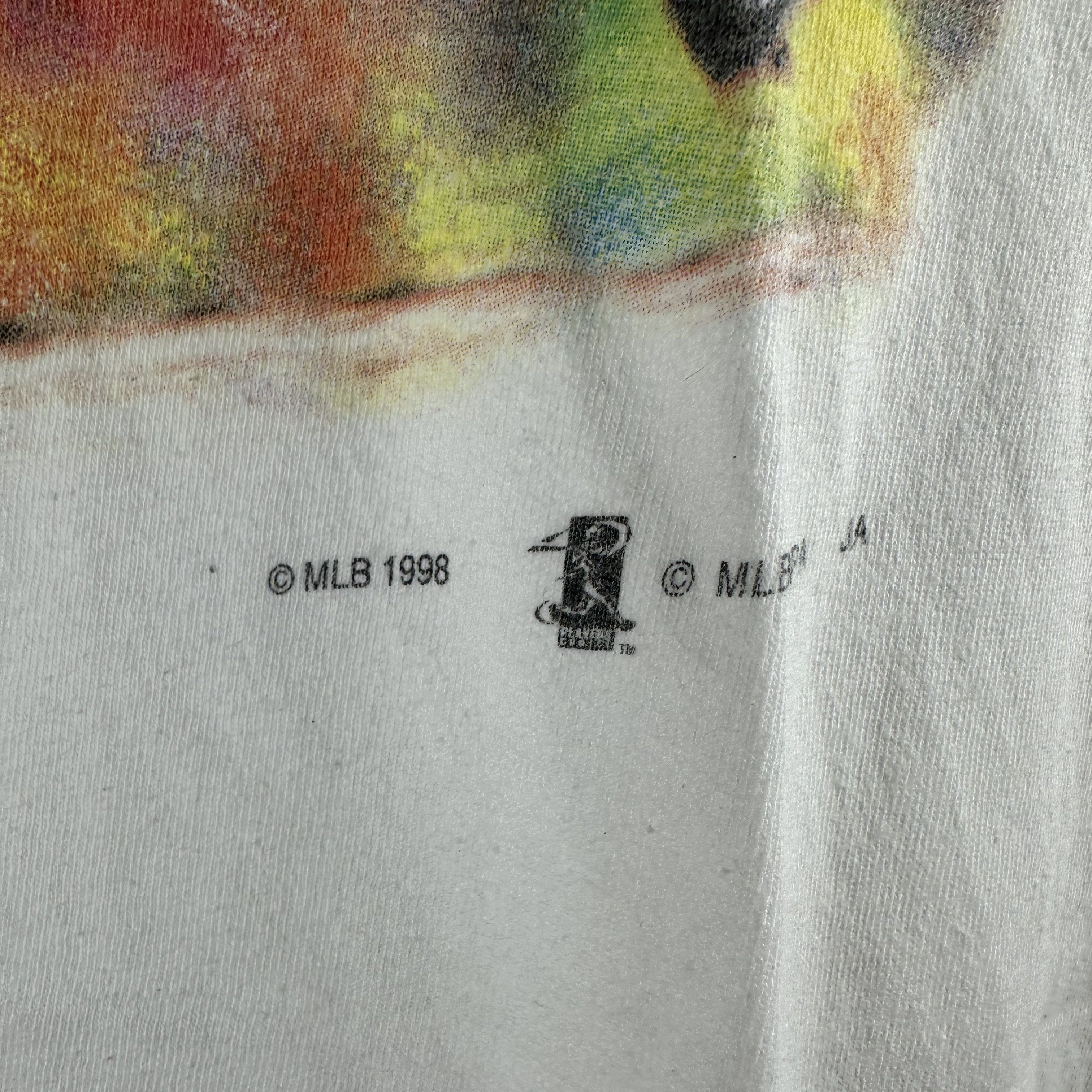 Vintage 1998 Edgar Martinez Seattle Mariners MLB Graphic T-shirt Size US M / EU 48-50 / 2 - 3 Thumbnail