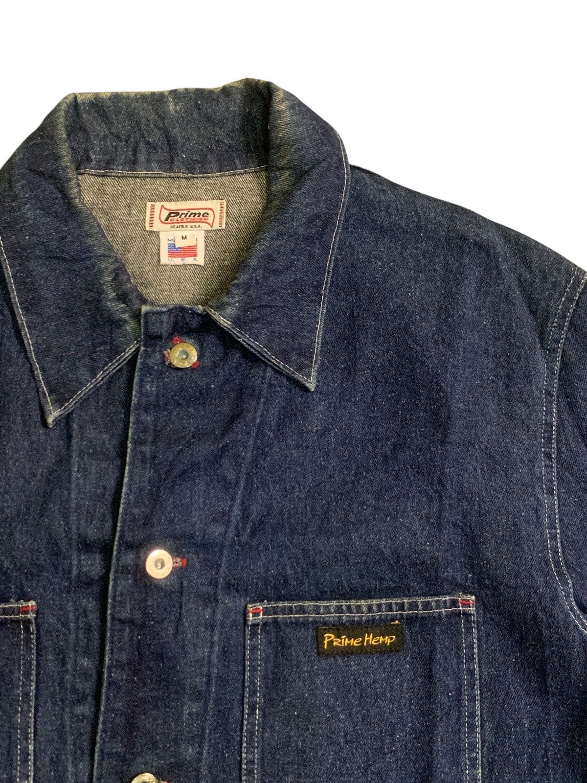 Vintage Rare Design Vintage Prime Hemp Chore Denim Jackets Size US M / EU 48-50 / 2 - 7 Thumbnail