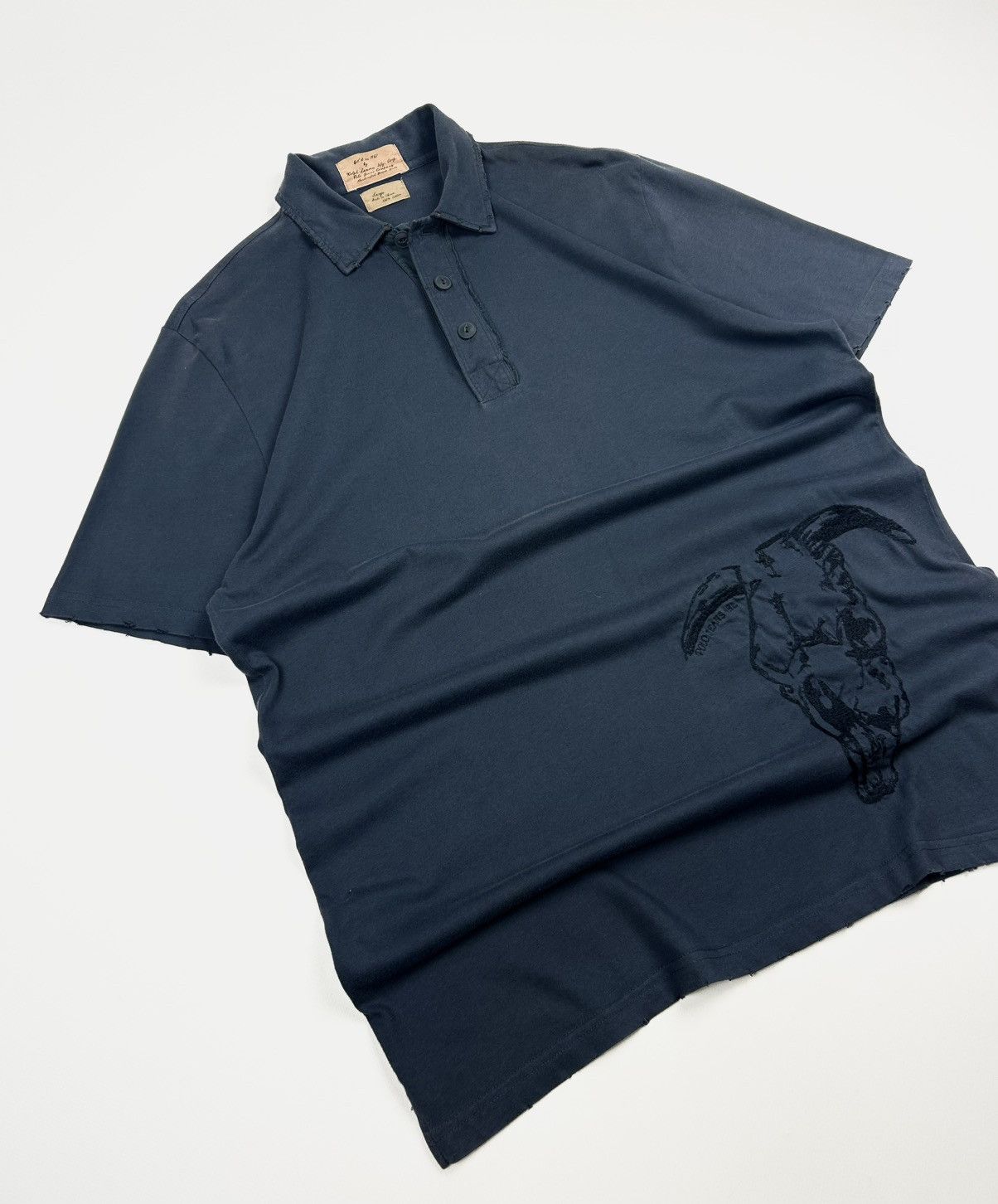 Ralph Lauren × Vintage rare Polo Ralph Lauren Polo Shirt Embroidered Bull Skull Size US L / EU 52-54 / 3 - 2 Thumbnail