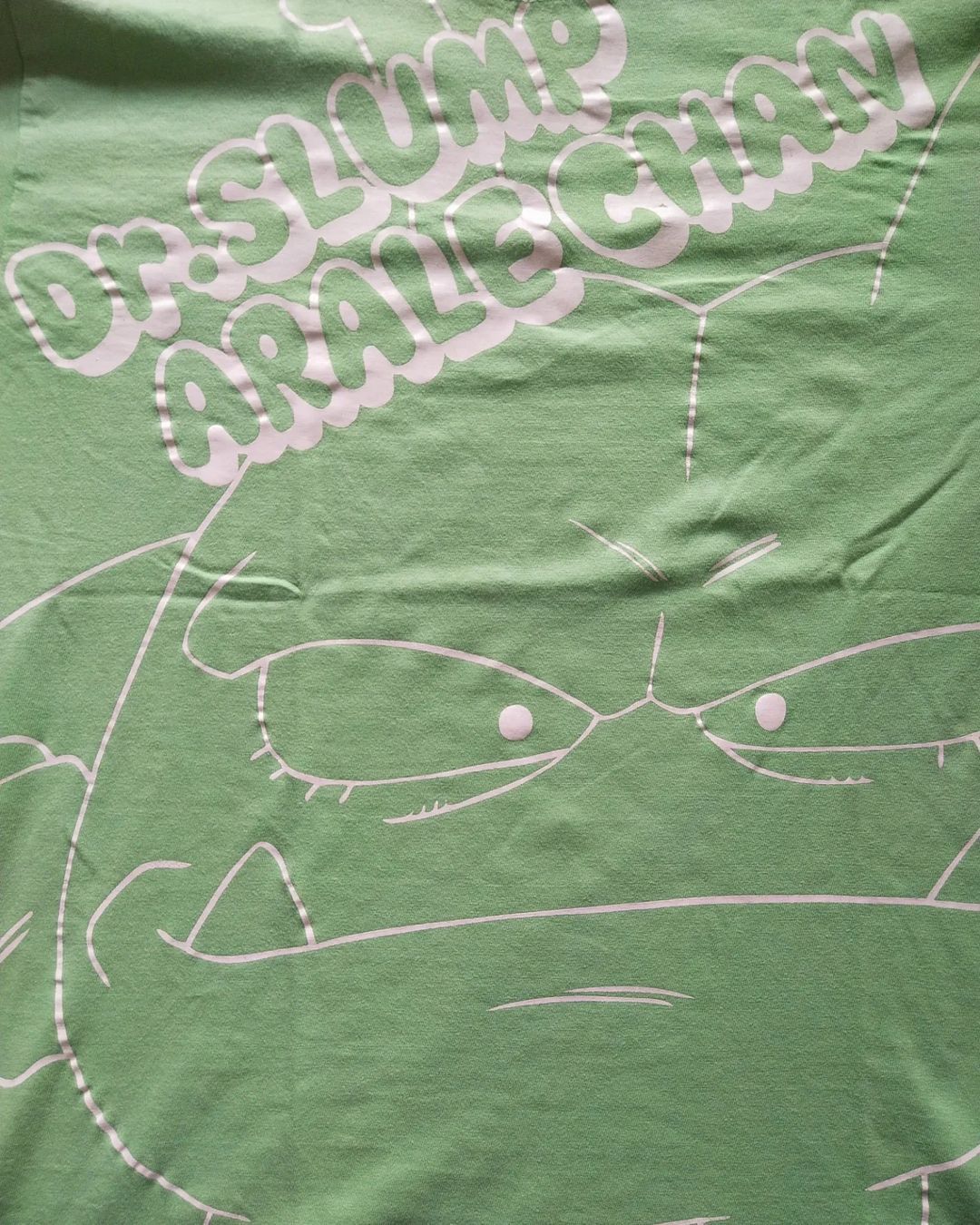 Anime × Japanese Brand Dr. Slump Arale Green Monster Big Print Anime Tees Size US L / EU 52-54 / 3 - 2 Thumbnail
