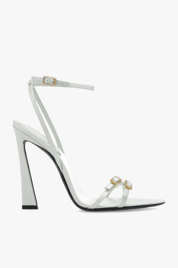 oc11z10524 Lila Sandals in Crepe Satin in White