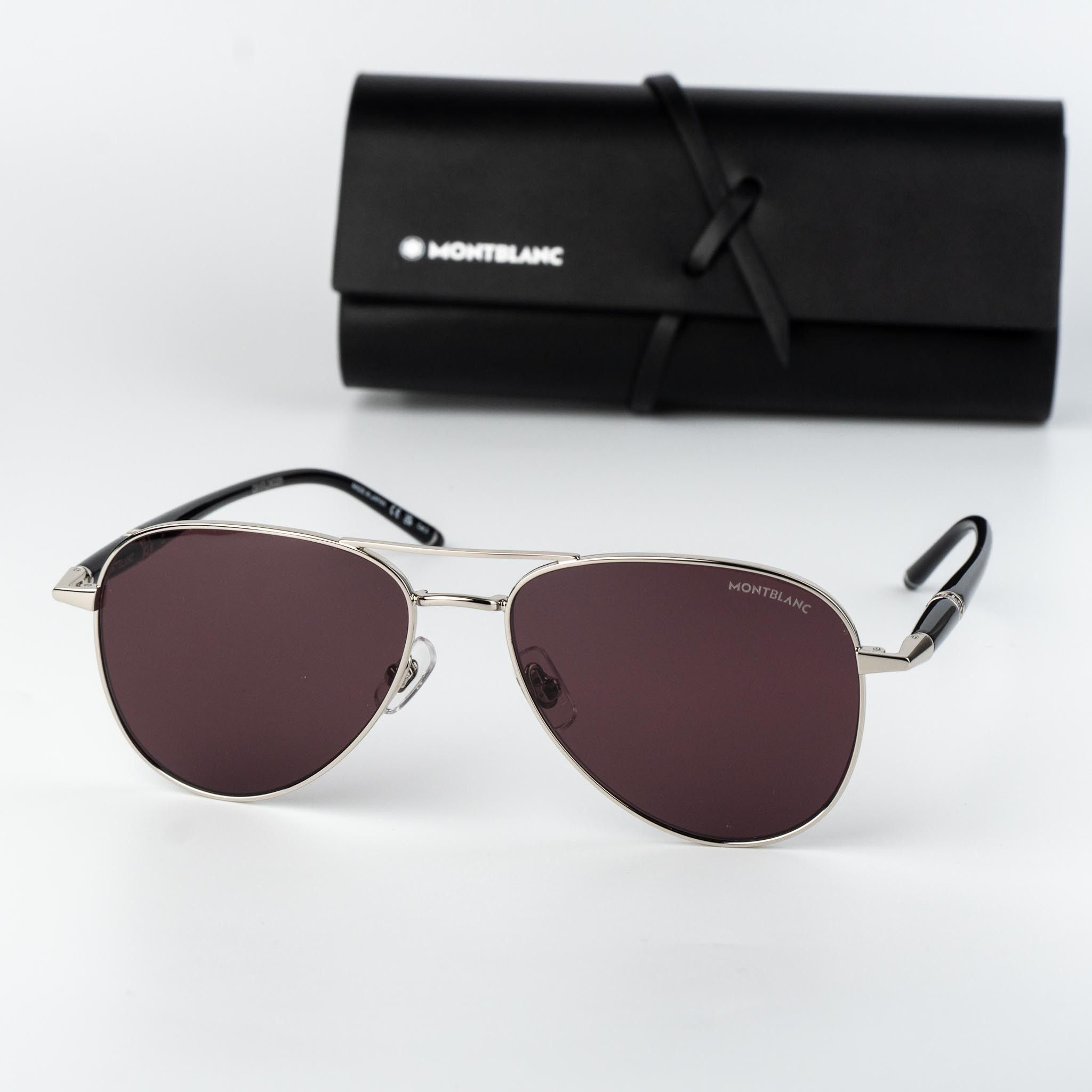 Montblanc Montblanc Men Sunglasses Pilot MB0345S 002 NEW AUTHENTIC Size ONE SIZE - 1 Thumbnail