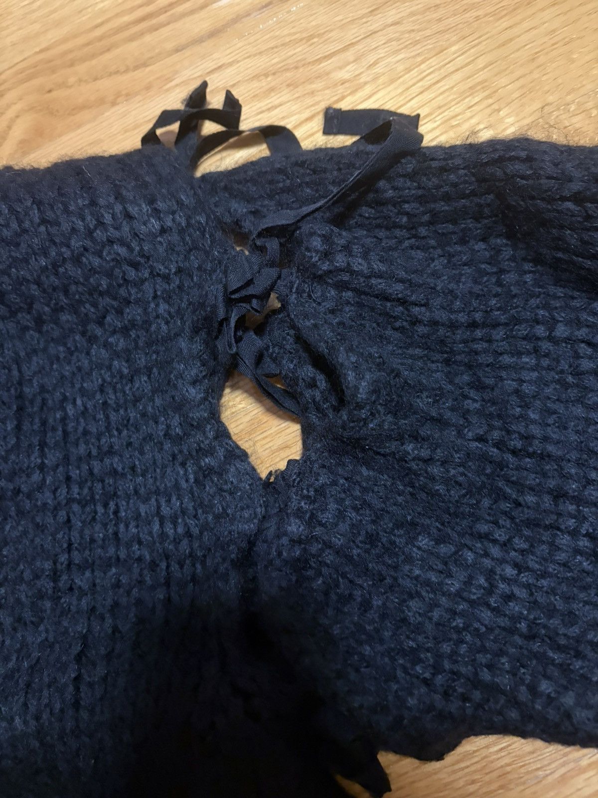 Ann Demeulemeester Black FW19 Runway Detachable Sleeves Oversized Alpaca Knit Size US S / EU 44-46 / 1 - 4 Thumbnail