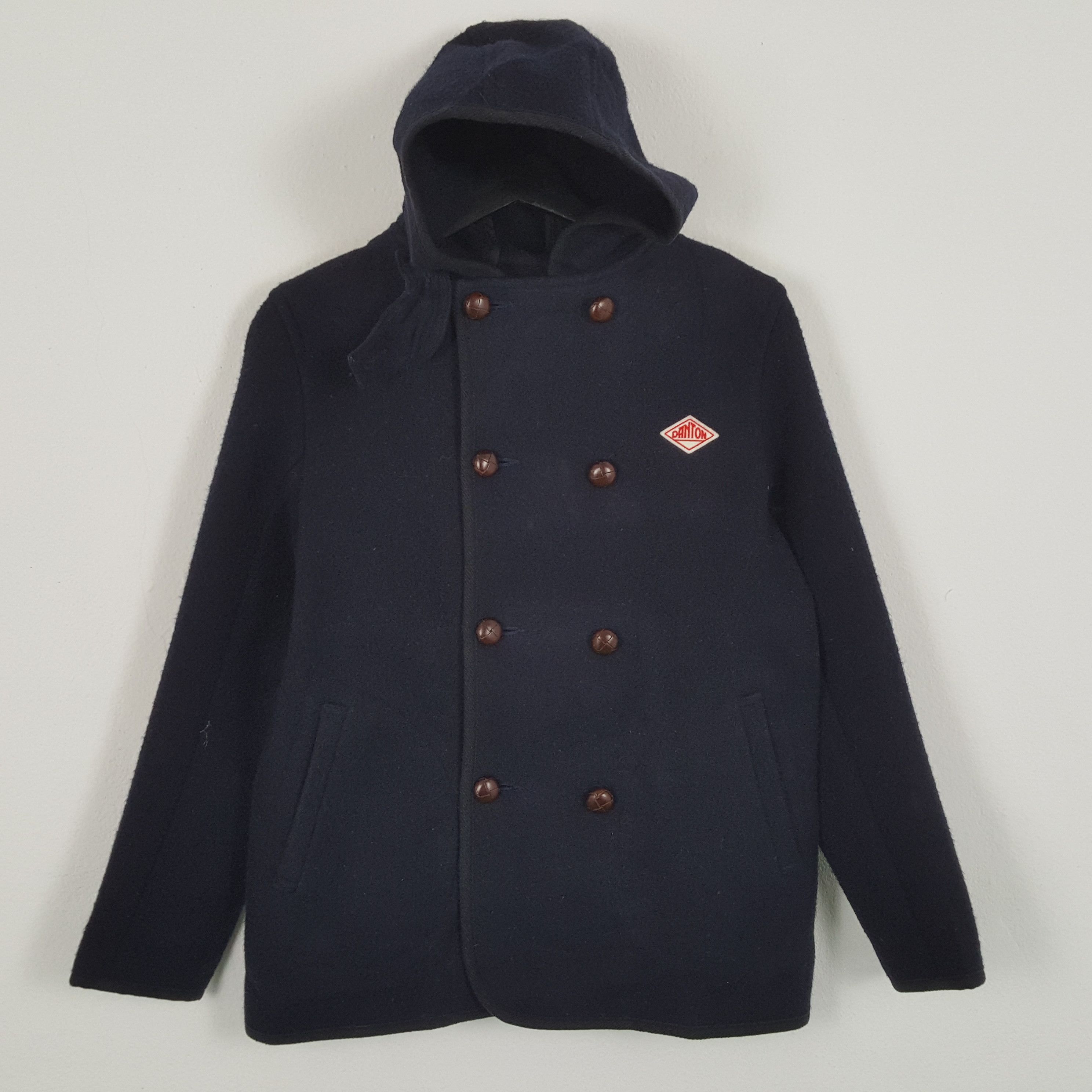 image of Danton Fashion Winter Style Jacket With Hoodies in Blue Black, Men's (Size Small)