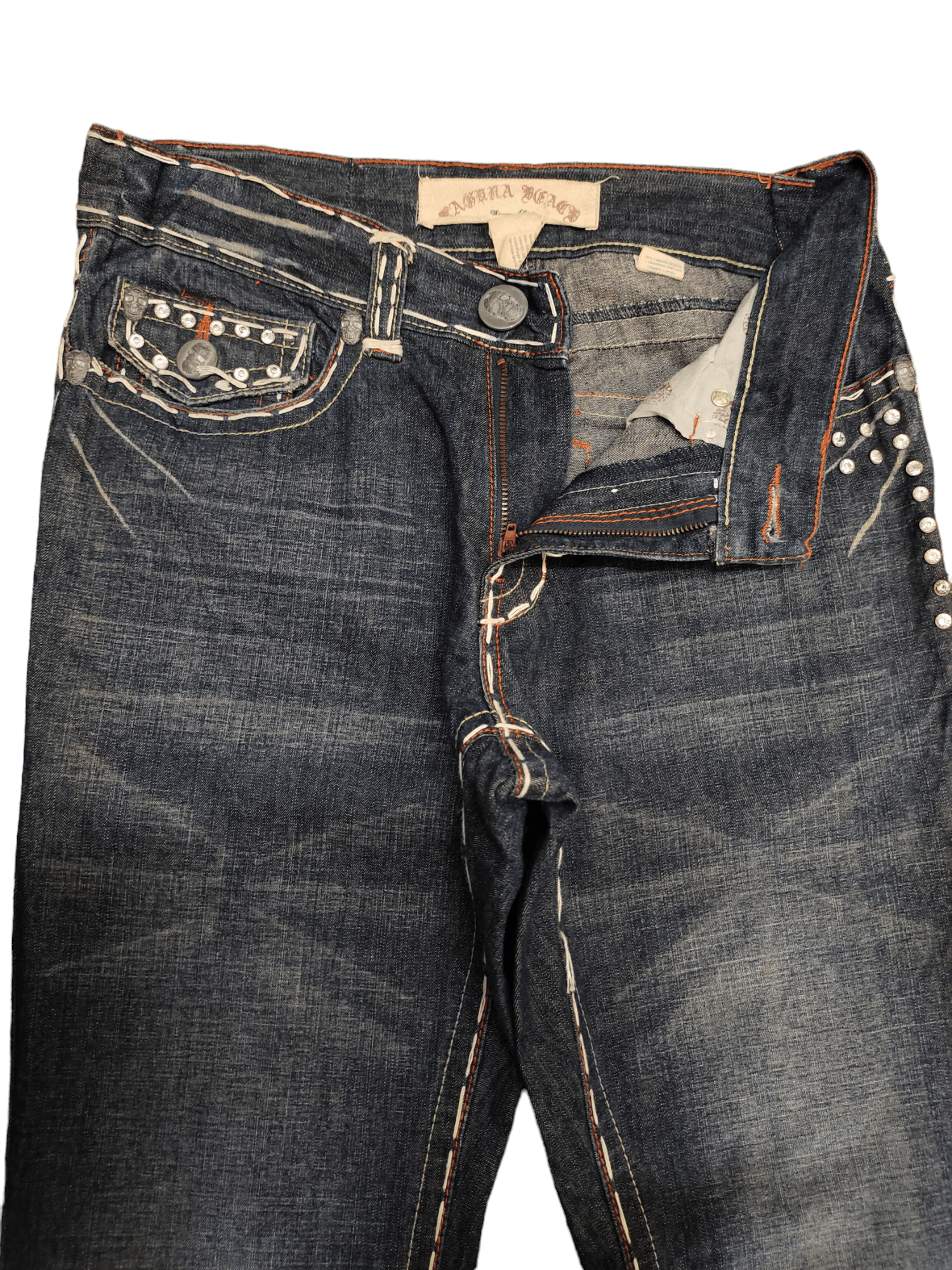 Le Grande Bleu (L.G.B.) Flare Jeans Laguna Beach Usa Boot Cut Y2k Affliction Style Size US 30 / EU 46 - 19 Thumbnail