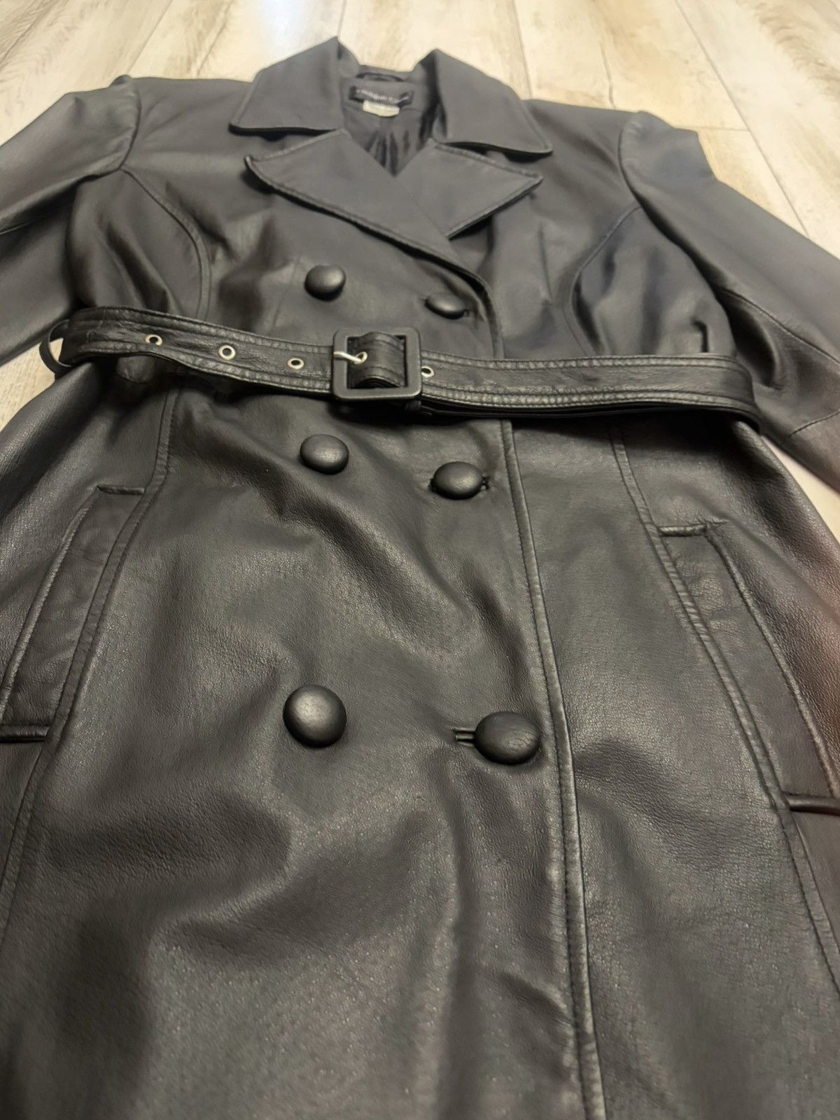 Other Vintage Leather Coat Jacket Size M / US 6-8 / IT 42-44 - 4 Thumbnail