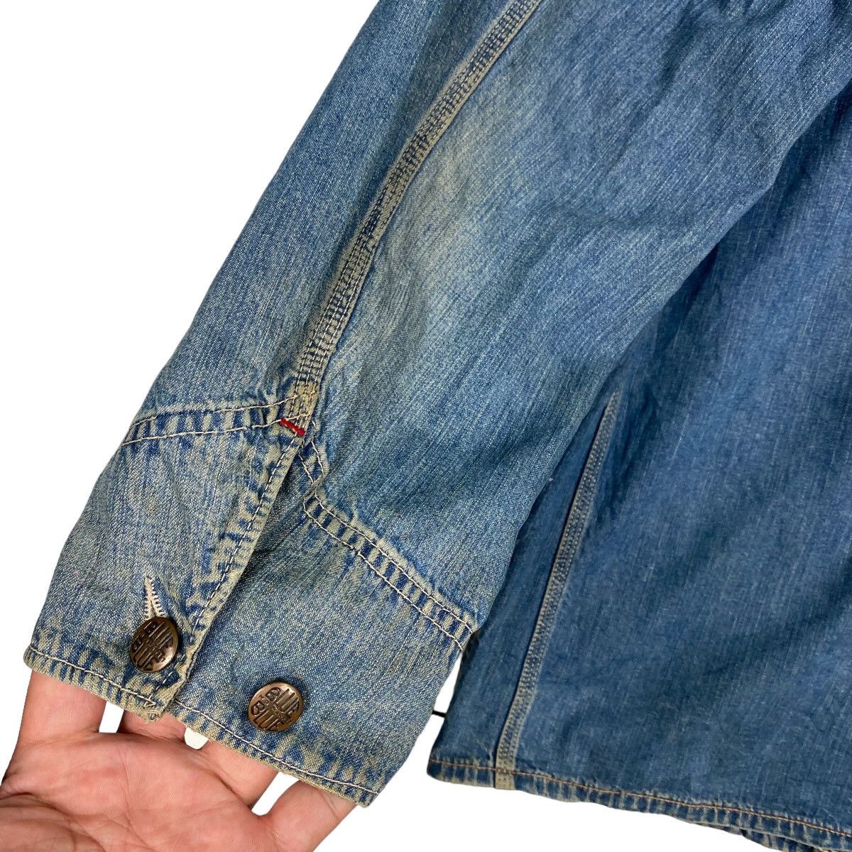 Blue Blue Japan Vintage BLUE BLUE ARIGATO Denim Chore Jacket Size US M / EU 48-50 / 2 - 14 Thumbnail