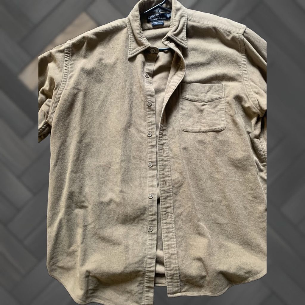Ralph Lauren VINTAGE Ralph Lauren Polo Jacket Mens L Brown 100% Cotton Khaki/light brown Zipper RN 41381 Size US L / EU 52-54 / 3 - 1 Thumbnail