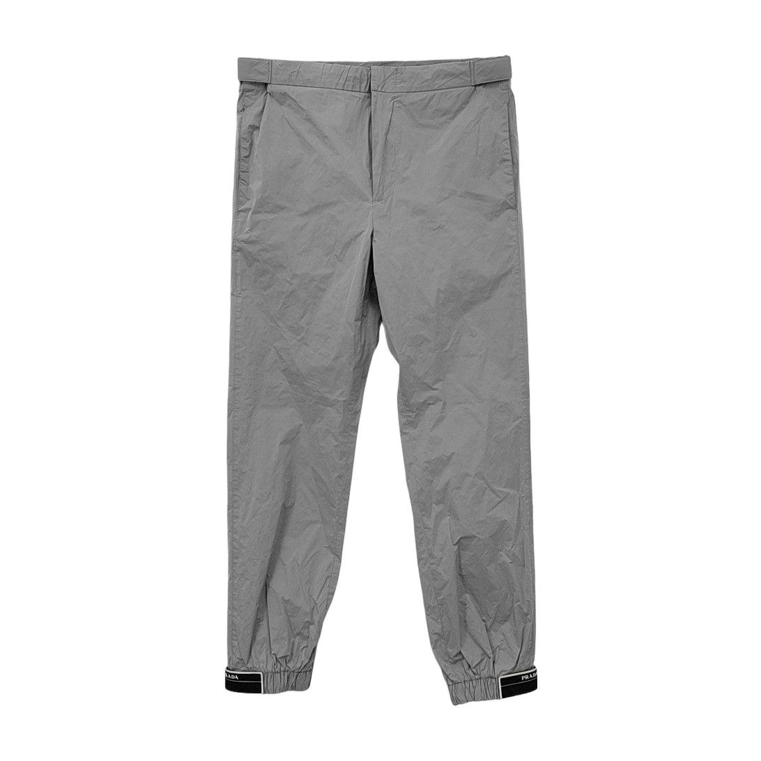Prada Prada Gray Logo Cuff Technical Casual Pants US 28 Size US 28 / EU 44 - 1 Thumbnail