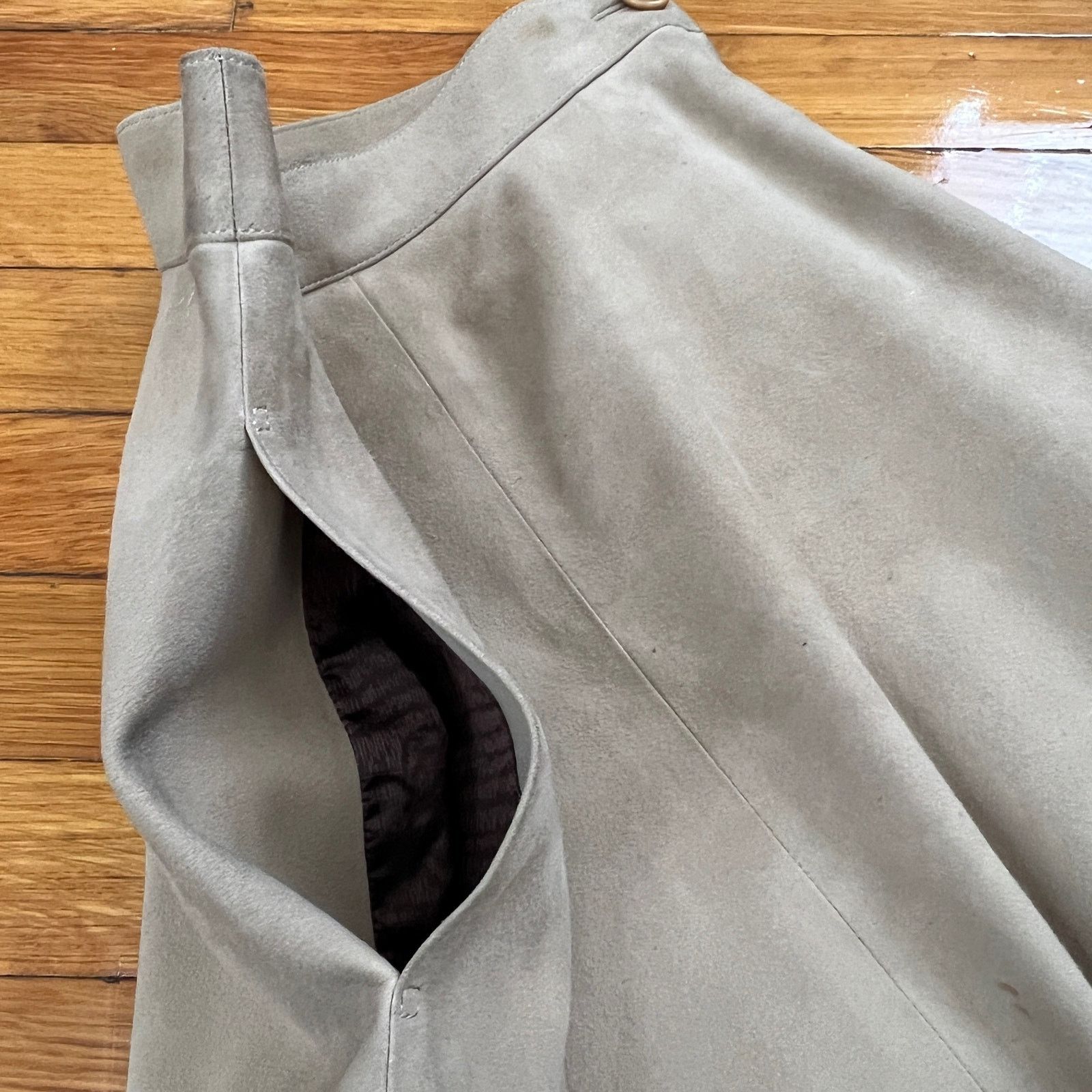 Loewe LOEWE Classic A Line Suede Tan Skirt Size 38 (XS / 0-2 US) Size 24" / US 00 / IT 34 - 7 Thumbnail