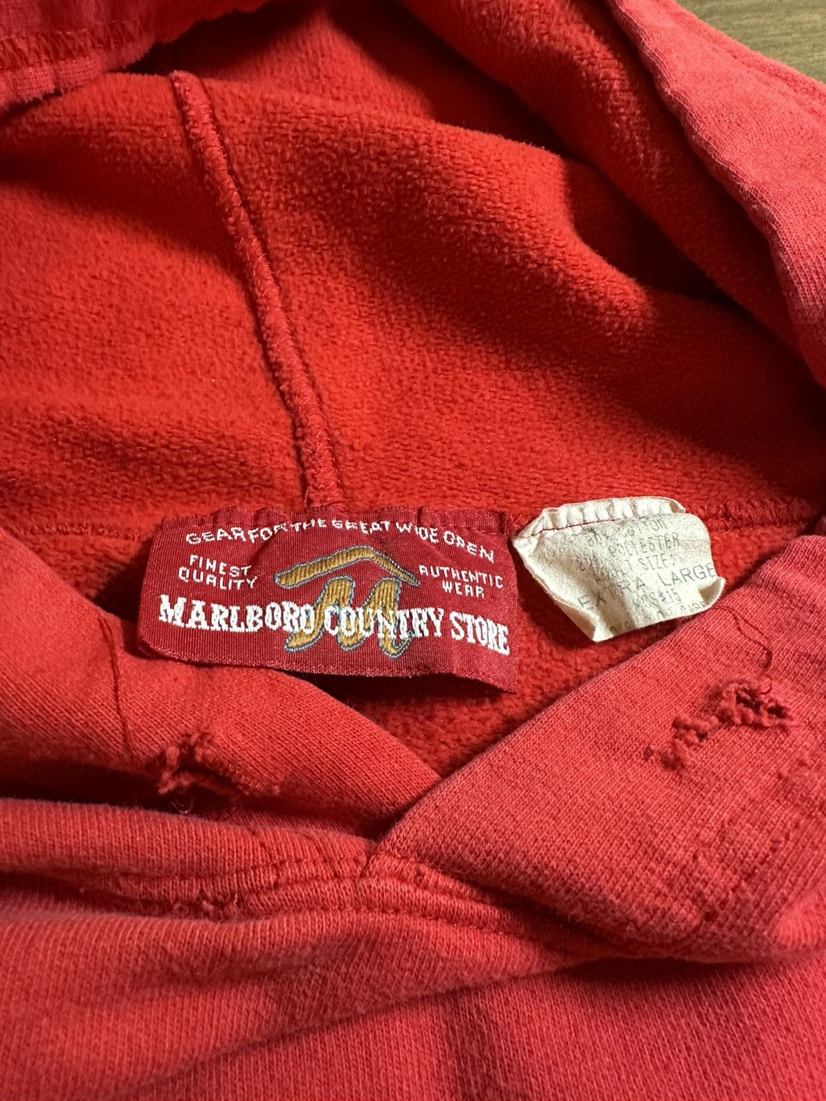 4GSELLER distressed vintage 90s Marlboro pullover hoodie Size US XL / EU 56 / 4 - 5 Thumbnail