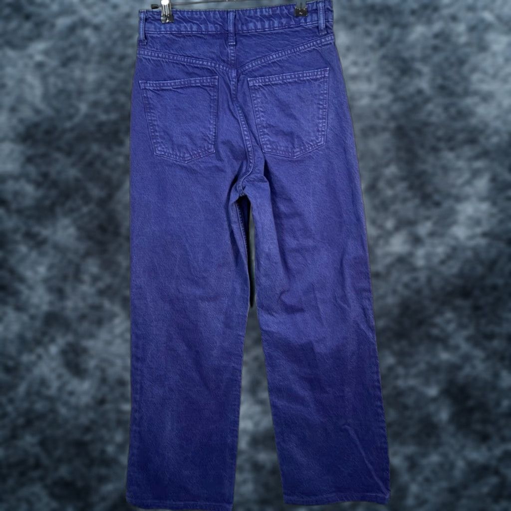 Zara Zara Jeans Womens Size 6 Purple 100% Cotton Denim High-Rise Straight-Leg 5-Pocket Regular Inseam 31 in Vintage: No Womens Jeans Mahar? Size 28" / US 6 / IT 42 - 1 Thumbnail