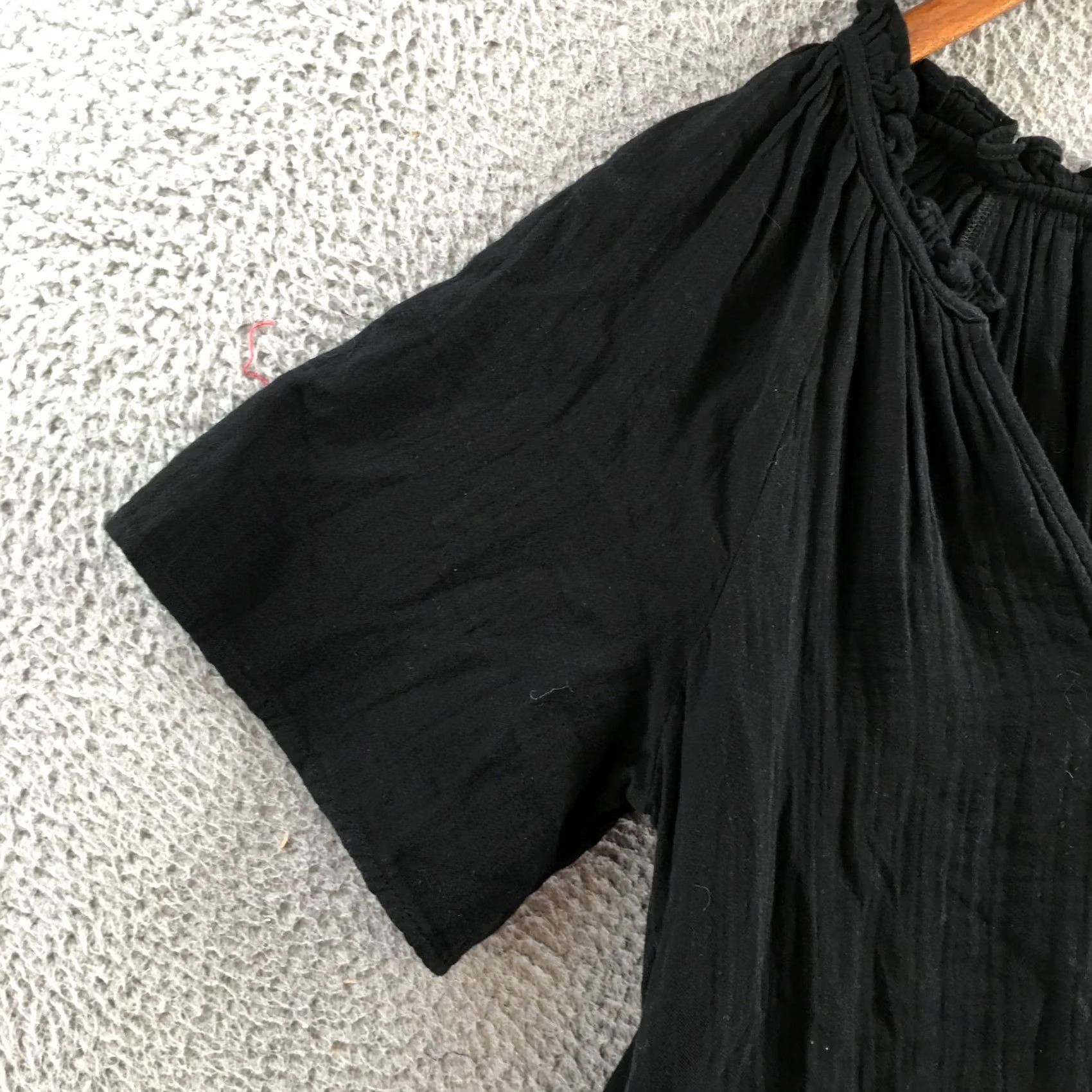 Old Navy Old Navy Maternity Short-Sleeve Swing Dress Womens L Black Cotton V-Neck NEW Size L / US 10 / IT 46 - 4 Thumbnail