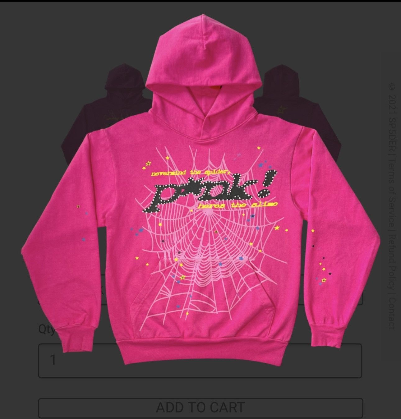 image of Spider Worldwide x Young Thug Sp5Der Punk Hoodie in Pink, Men's (Size Small)