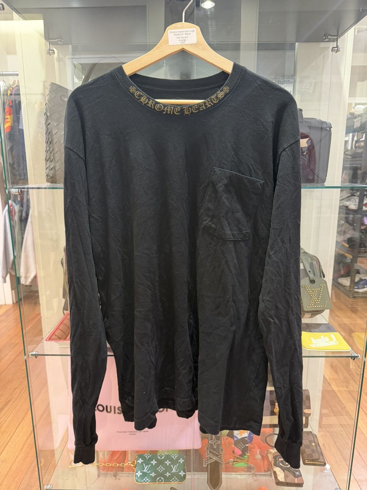Chrome Hearts Chrome Hearts Neck Logo Pocket LS - Black Size US XL / EU 56 / 4 - 1 Thumbnail