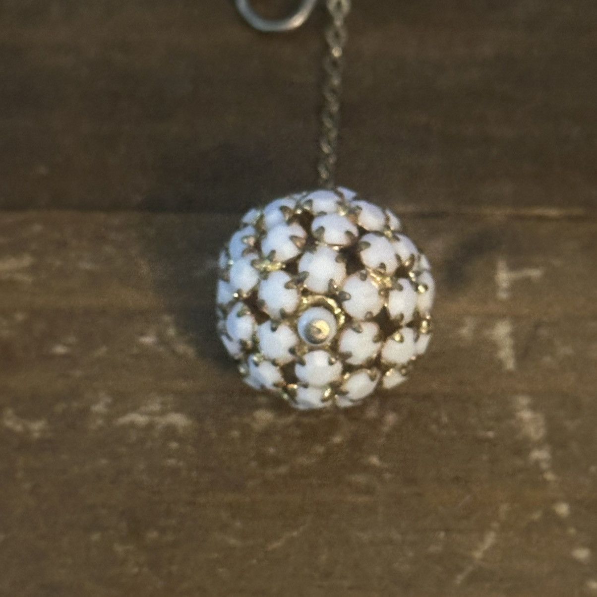 Vintage Vintage Richillini white crystal ball dangle clip on earring Size ONE SIZE - 4 Thumbnail