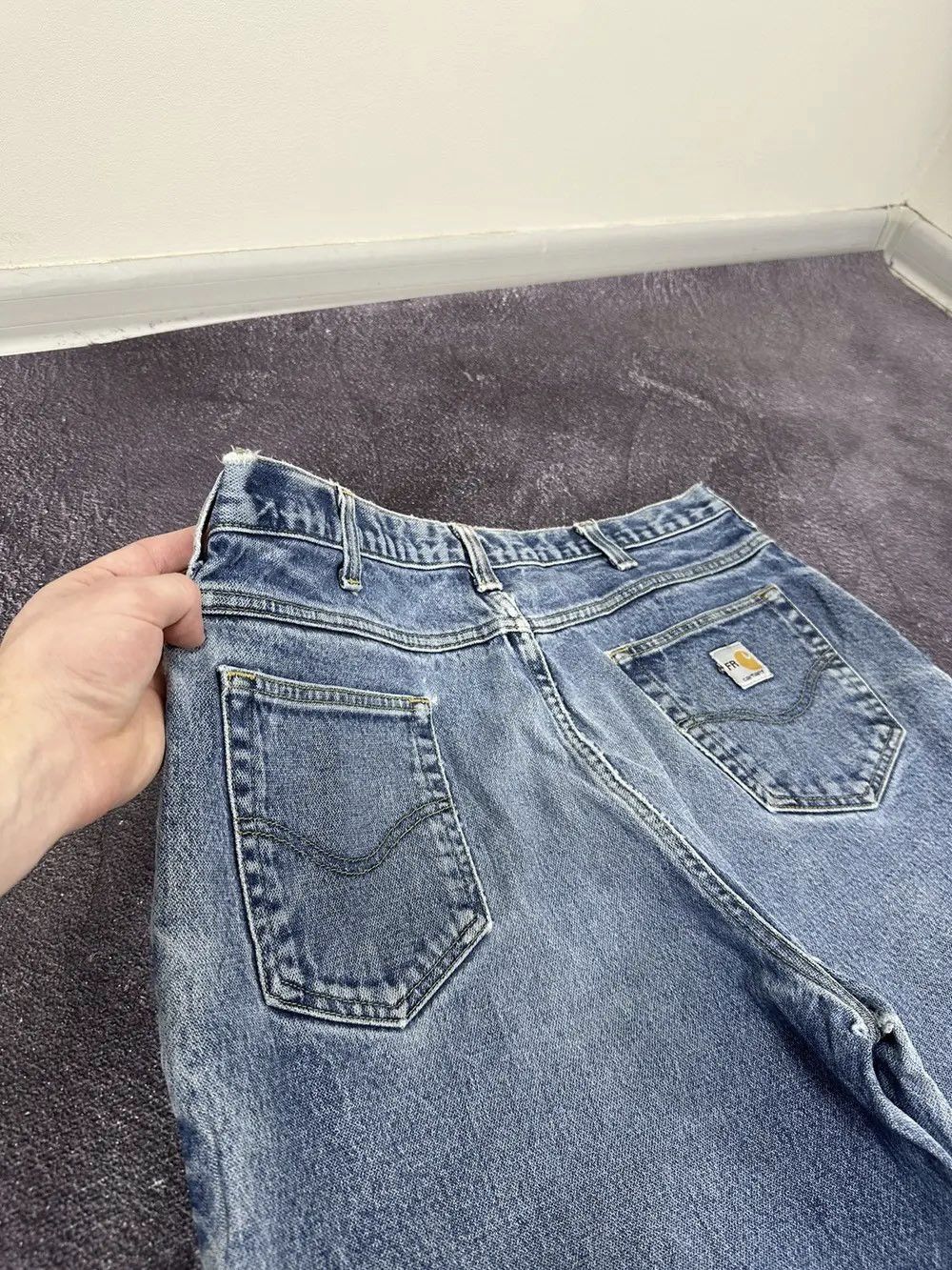 Carhartt Vintage Carhartt Flame Resistant USA Opium Faded Work Jeans Size US 38 / EU 54 - 6 Thumbnail