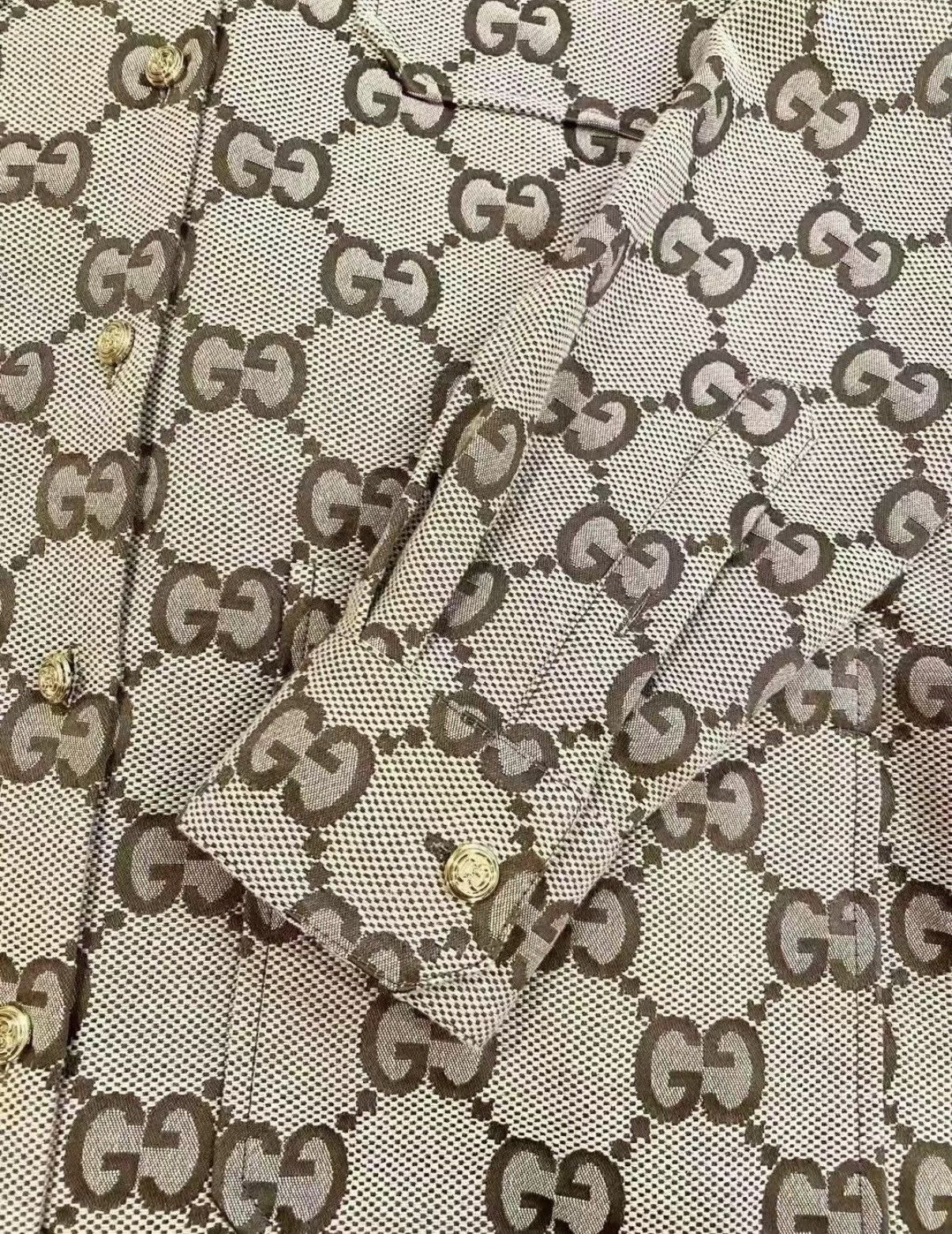 Gucci Gucci Maxi Classic GG Monogram Canvas Shirt Jacket J33 Size XS / US 0-2 / IT 36-38 - 4 Thumbnail