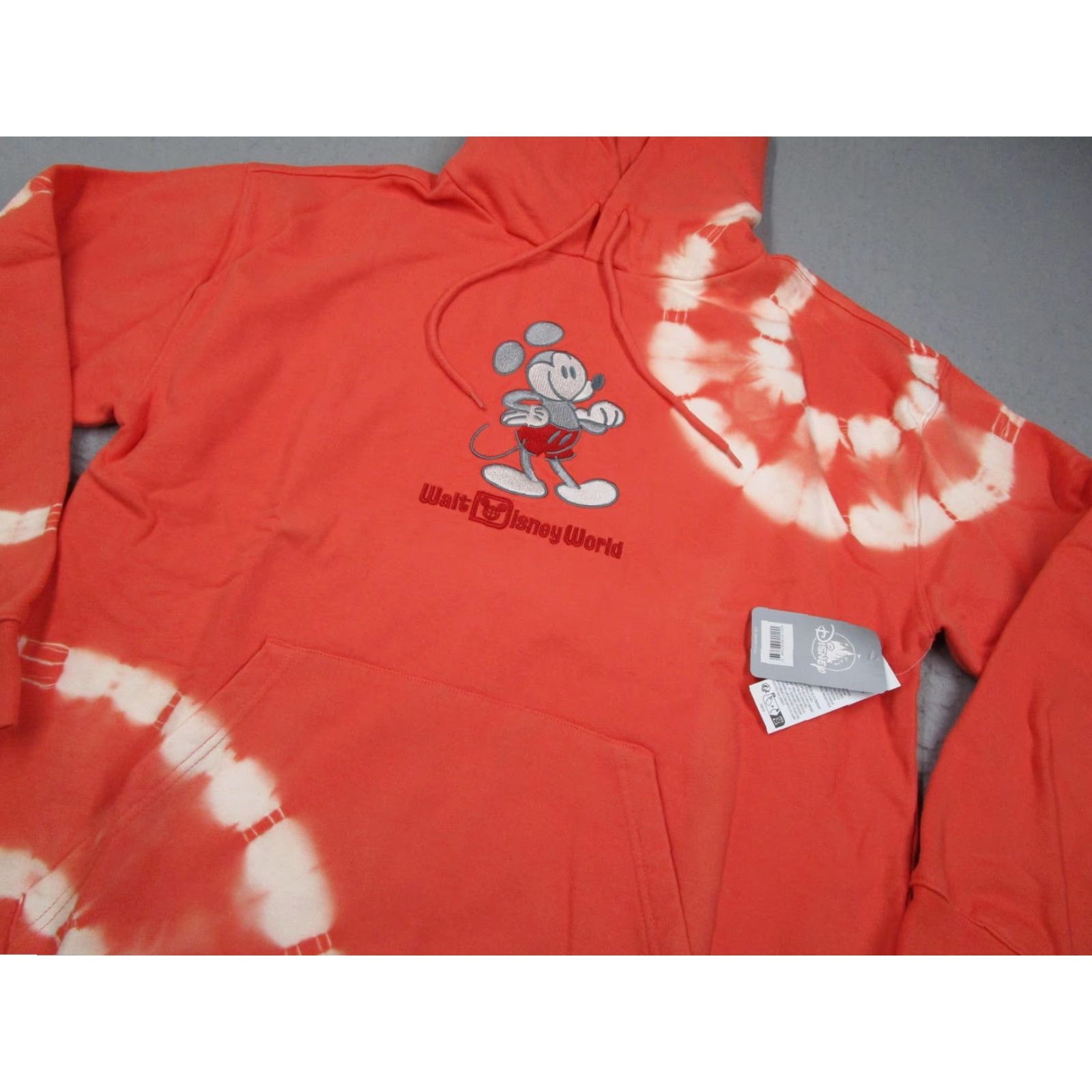 Disney Disney Hoodie Mens Large Orange Tie Dye Organic Mickey Mouse Walt Disney World Size US L / EU 52-54 / 3 - 2 Thumbnail