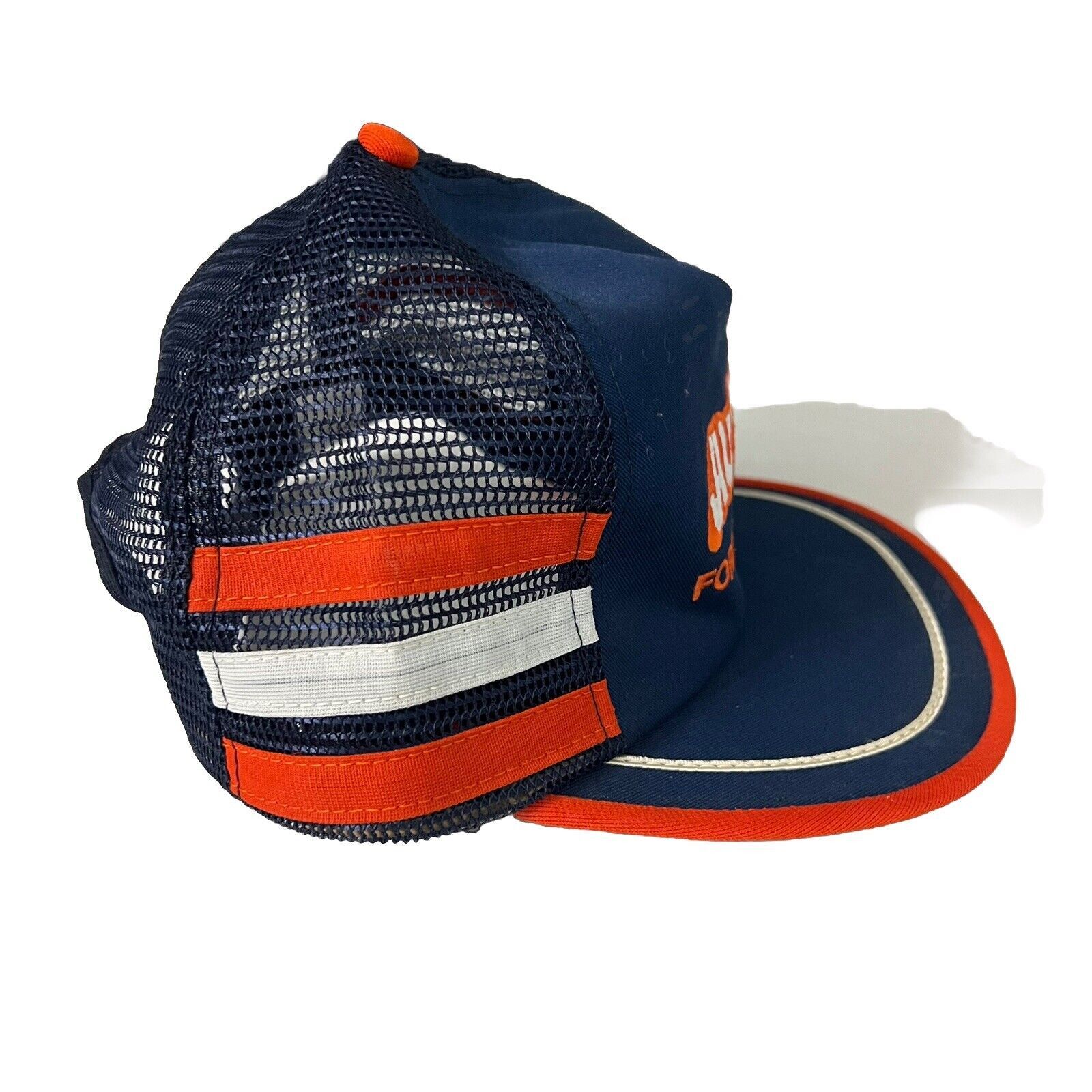 Other Vtg Au Triumph Mesh 3 Stripe Trucker Snapback Blue Orange Size ONE SIZE - 4 Thumbnail