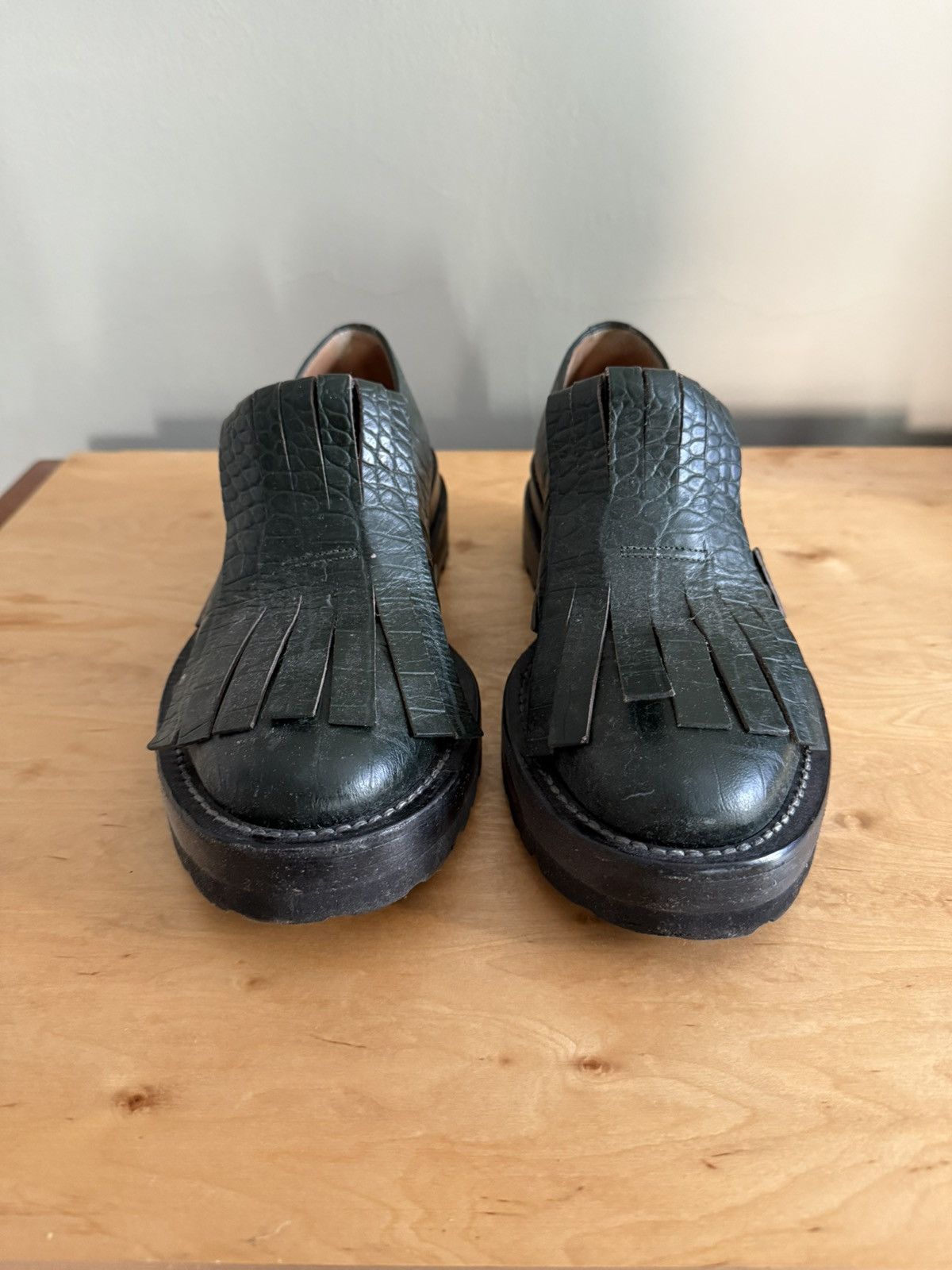 Marni Crocodile Slip on Loafers Size US 7 / IT 37 - 2 Thumbnail