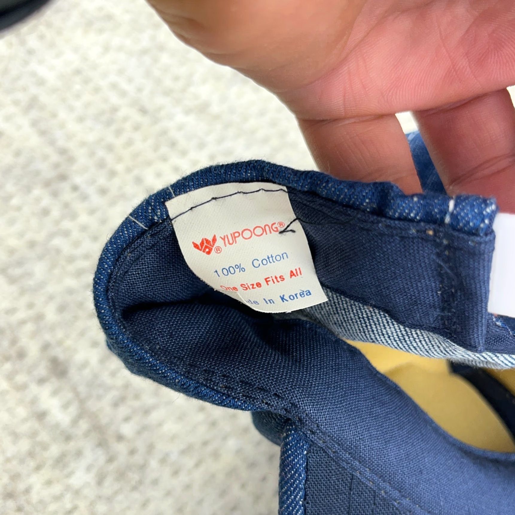 Vintage VINTAGE Denim Trucker Hat Snapback Cap 80s 90s Lowell Davis Farm Patch Logo Jean Yupoong Men Adjustable Blue Size US 35 - 7 Thumbnail