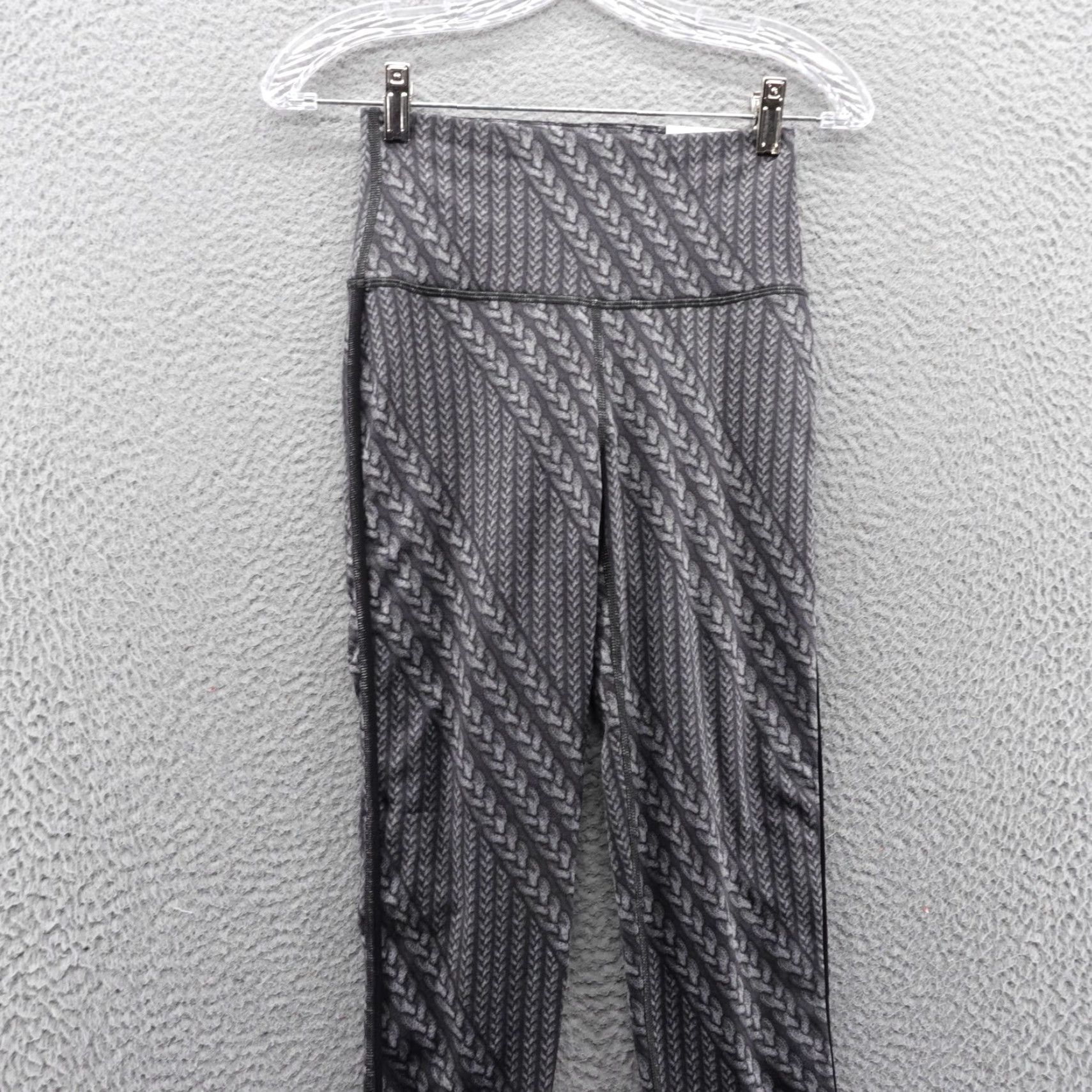 Vintage Aerie Leggings Knit Print Chill. Play. Move. Size S Gray NWT Activewear Women Ankle High Waisted Stretch, Breathable Gym & Training Size 28" / US 6 / IT 42 - 3 Thumbnail