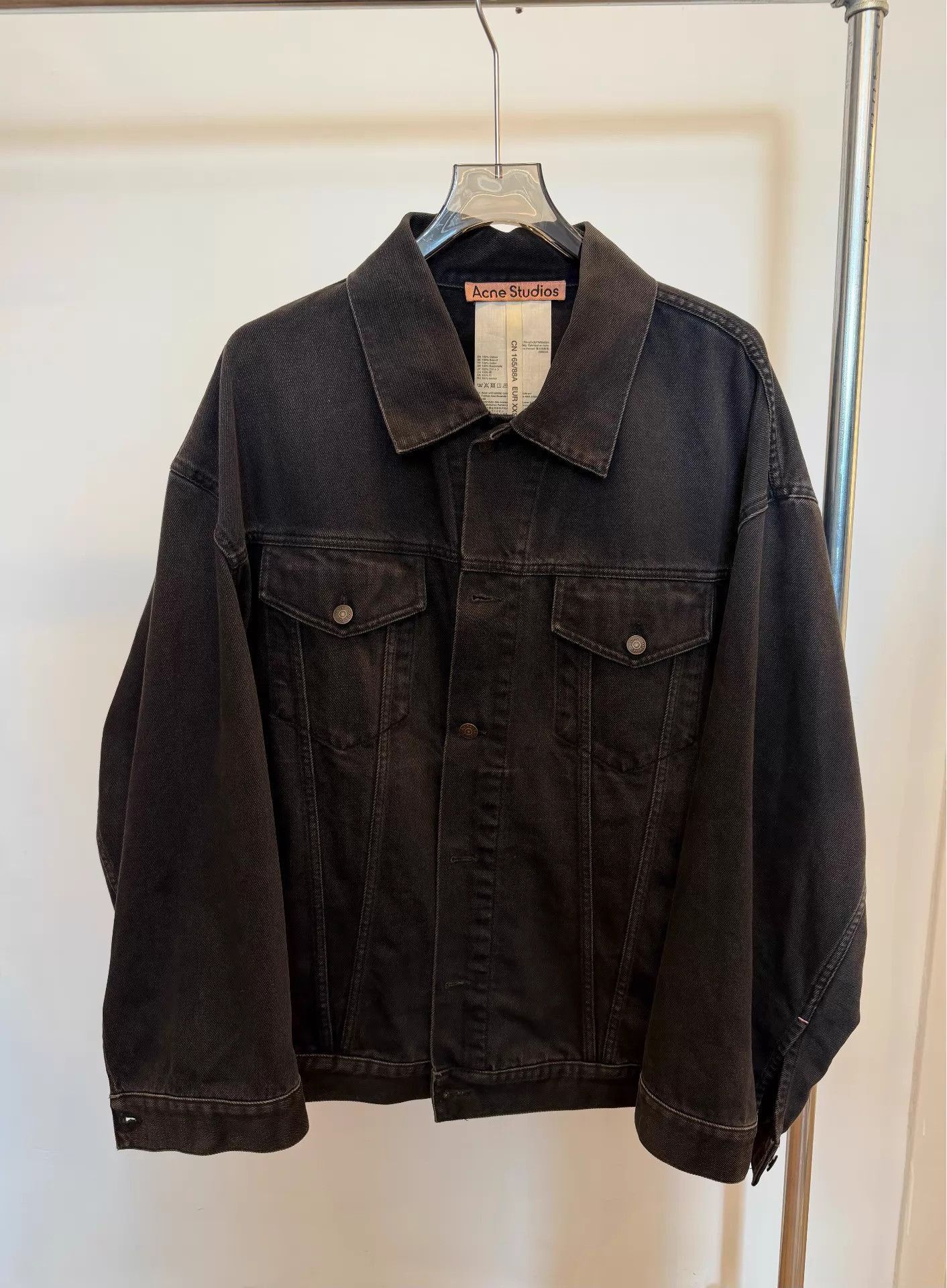 Acne Studios Black Denim Jacket - Size XS Size US XS / EU 42 / 0 - 1 Thumbnail