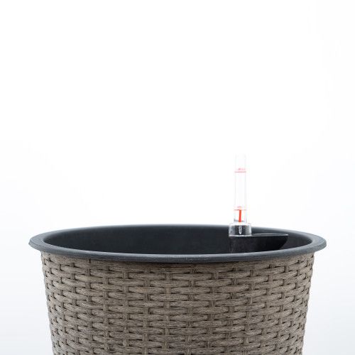 Designer × Homemade 13 in.Gray Wicker Self-watering Planter Size US L / EU 52-54 / 3 - 6 Thumbnail