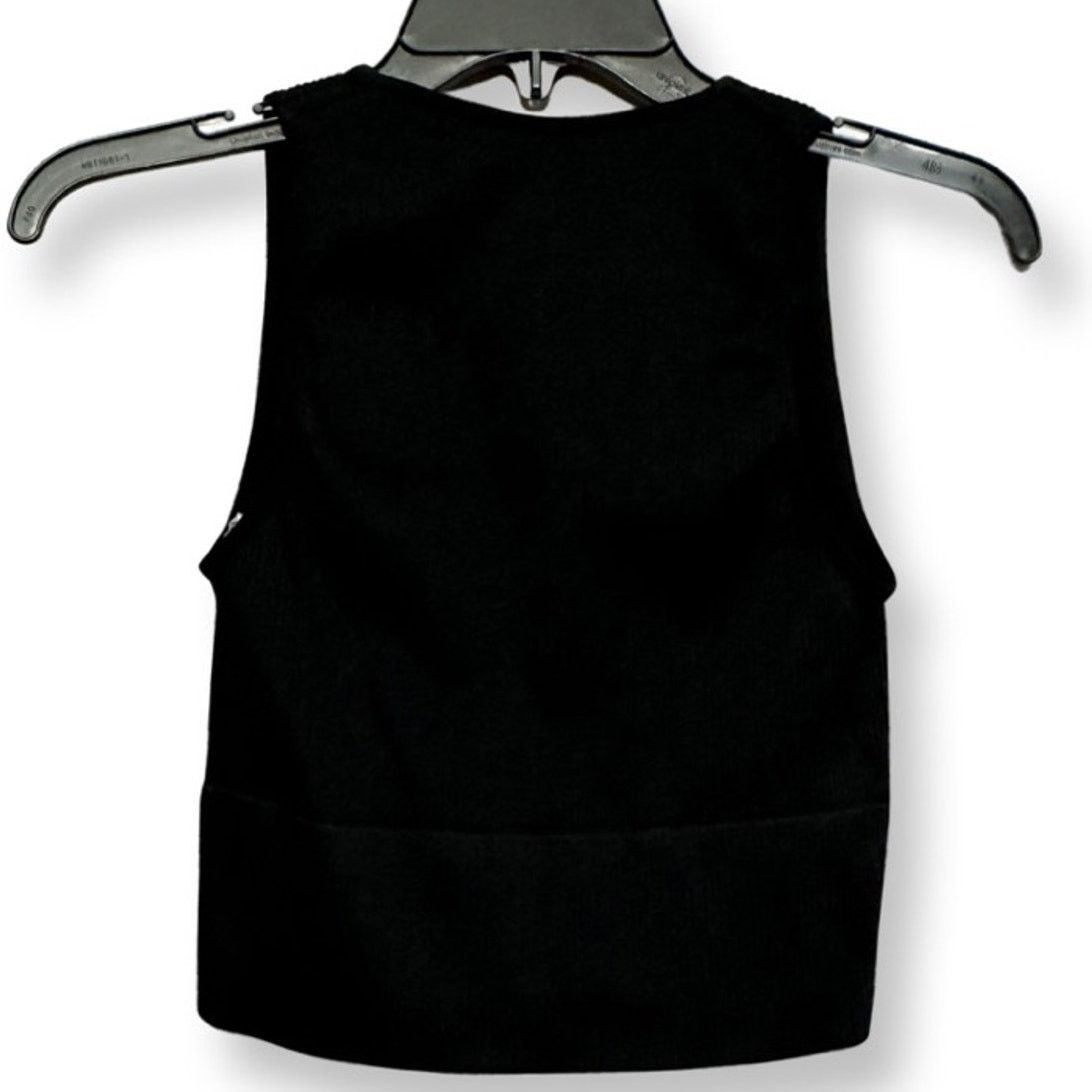 Other Priceless Crop Top Ribbed V-Neckline Sleeveless Black W S/M Size M / US 6-8 / IT 42-44 - 4 Thumbnail