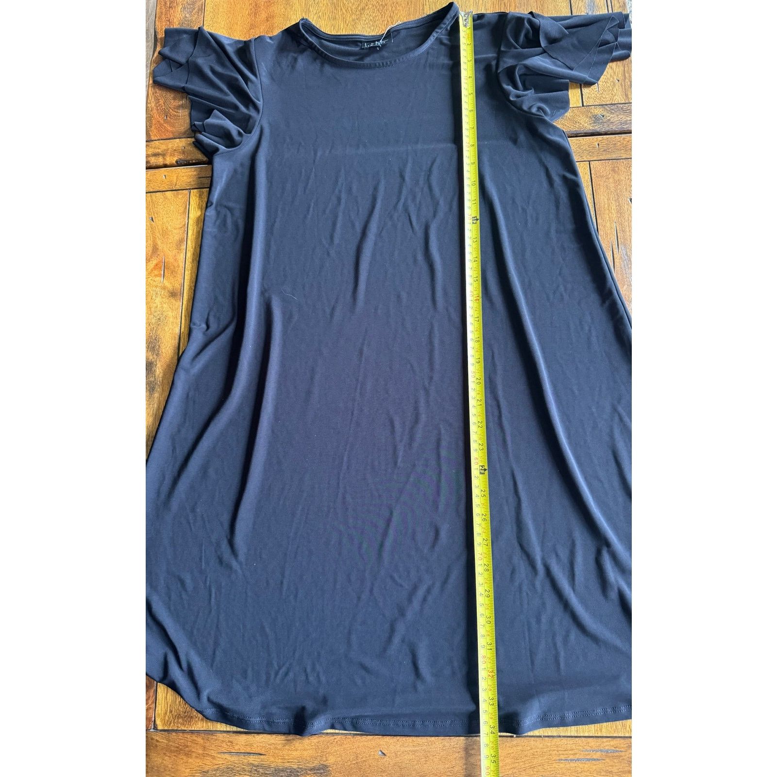 Nicole Miller NWT Nicole Miller Black Swing Dress Short Sleeve Stretch M Size M / US 6-8 / IT 42-44 - 6 Thumbnail