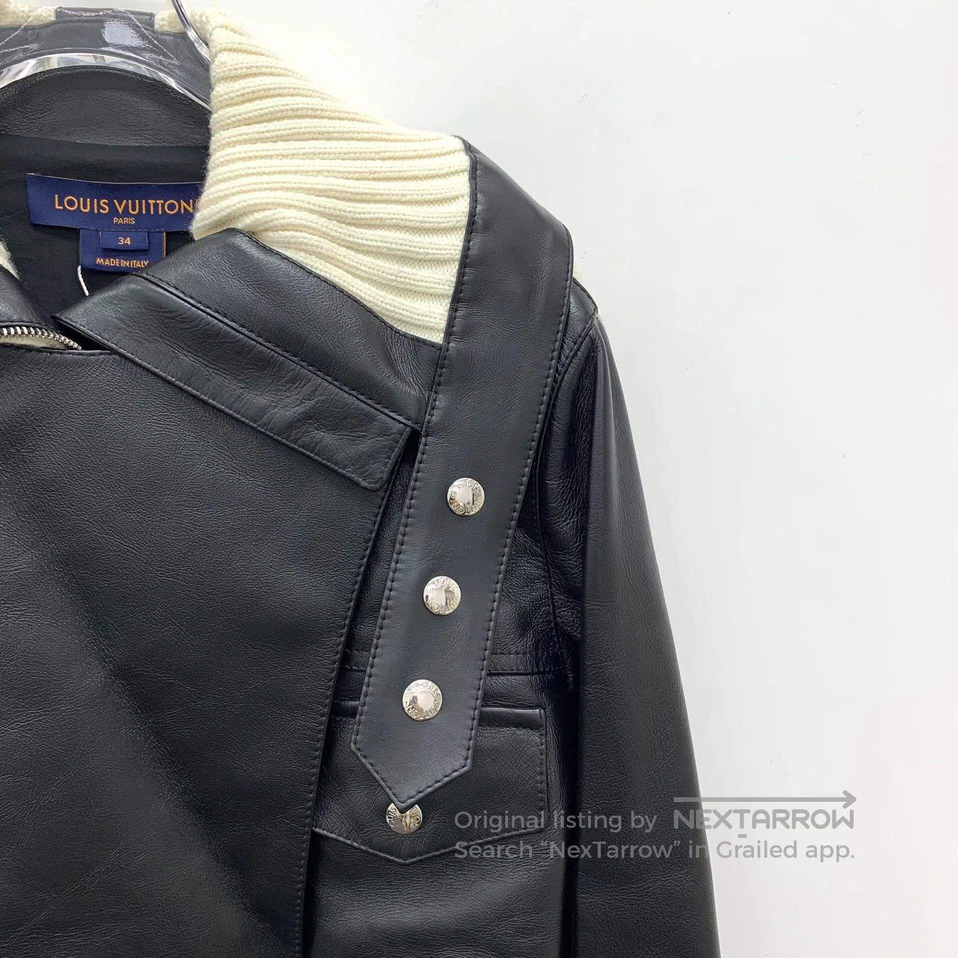 Louis Vuitton Louis Vuitton Black Lapel Sheepskin Long Sleeve Knit Patch Size XXS / US 00 / IT 34 - 3 Thumbnail