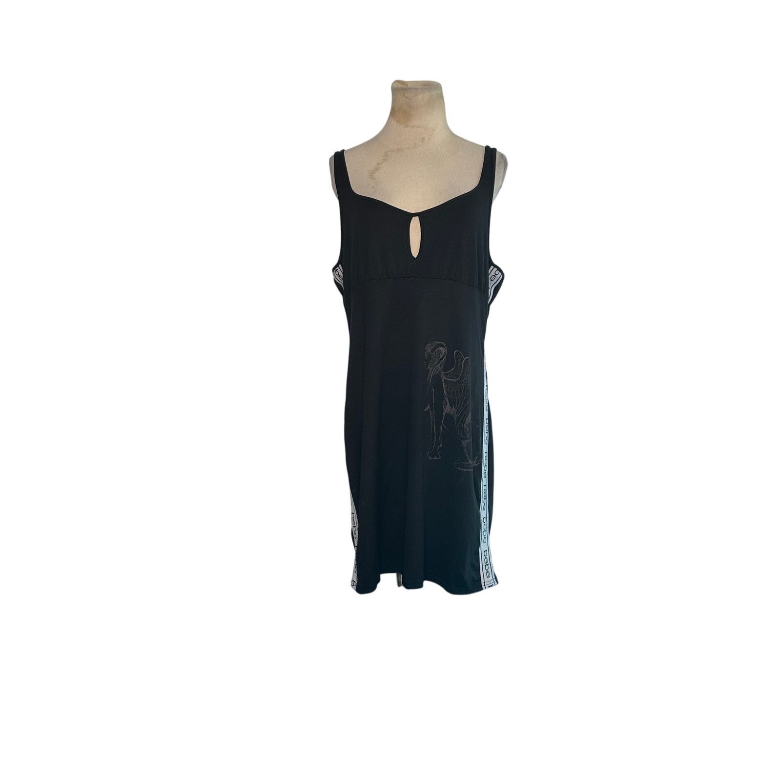 Bebe BEBE Logo Side Band Black Mini Tank Dress size XL Size XL / US 12-14 / IT 48-50 - 11 Thumbnail