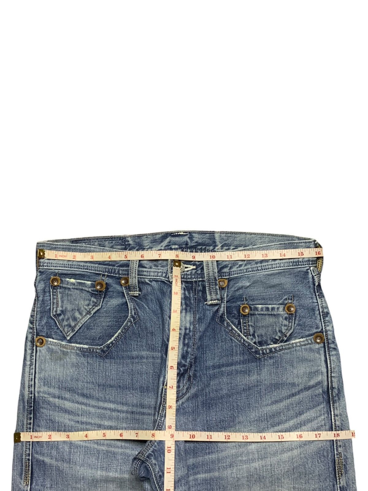 Levi's Vintage 90s Levis 502 Faded Blue Wash Distress Baggy Jeans Size US 32 / EU 48 - 12 Thumbnail