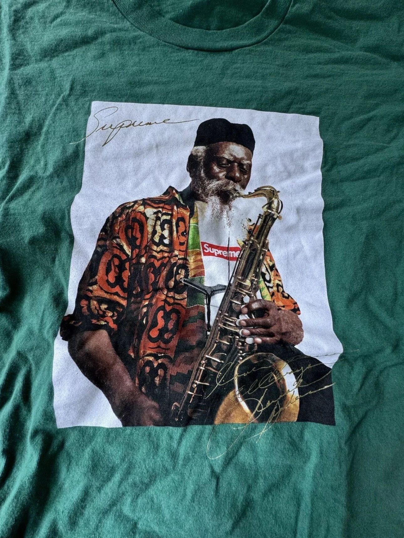 Supreme Supreme Pharoah Sanders Tee Light Pine FW20 Size US XL / EU 56 / 4 - 2 Thumbnail