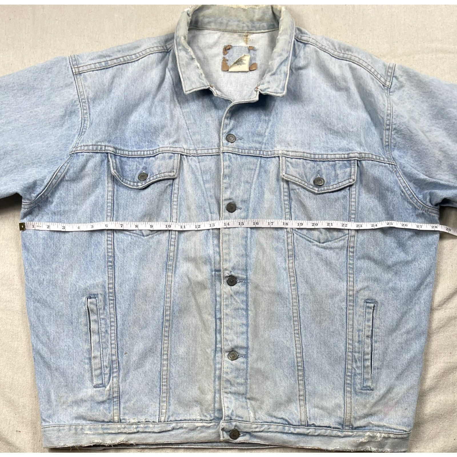 Gap VINTAGE Gap Denim Jeans Jacket Trucker Light Distressed Blue XL Mens American Classic 90s Jacket Denim/Coat Size US 36 / EU 52 - 4 Thumbnail