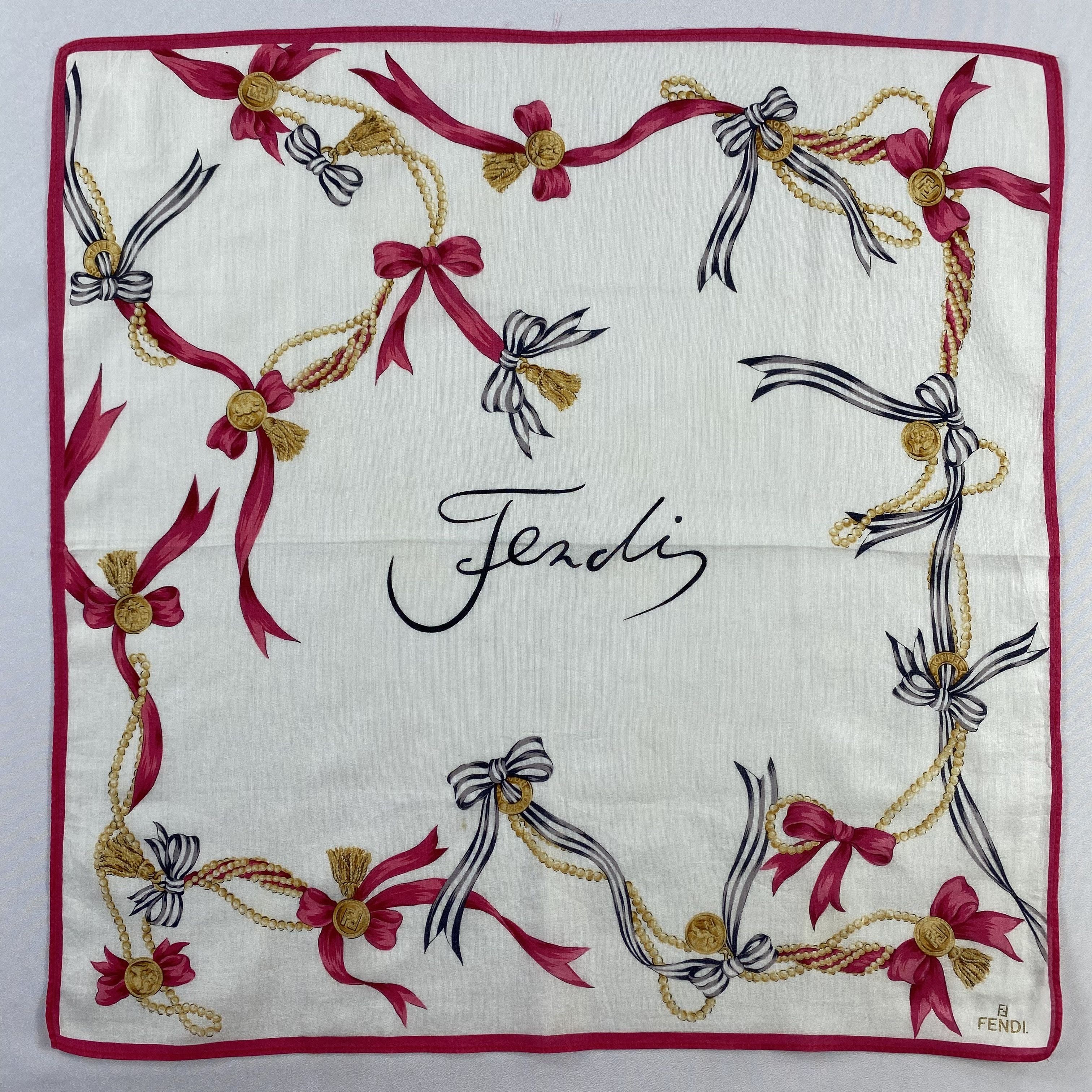 Vintage Fendi Handkerchief / Neckerchief / Bandana-P671 Size ONE SIZE - 1 Thumbnail