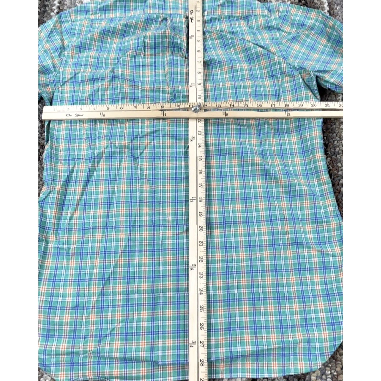 Ralph Lauren Ralph Lauren Shirt Men Medium Green Button-Up Plaid Cotton Teal Button-Down Casual Modern Classic Size US M / EU 48-50 / 2 - 7 Thumbnail