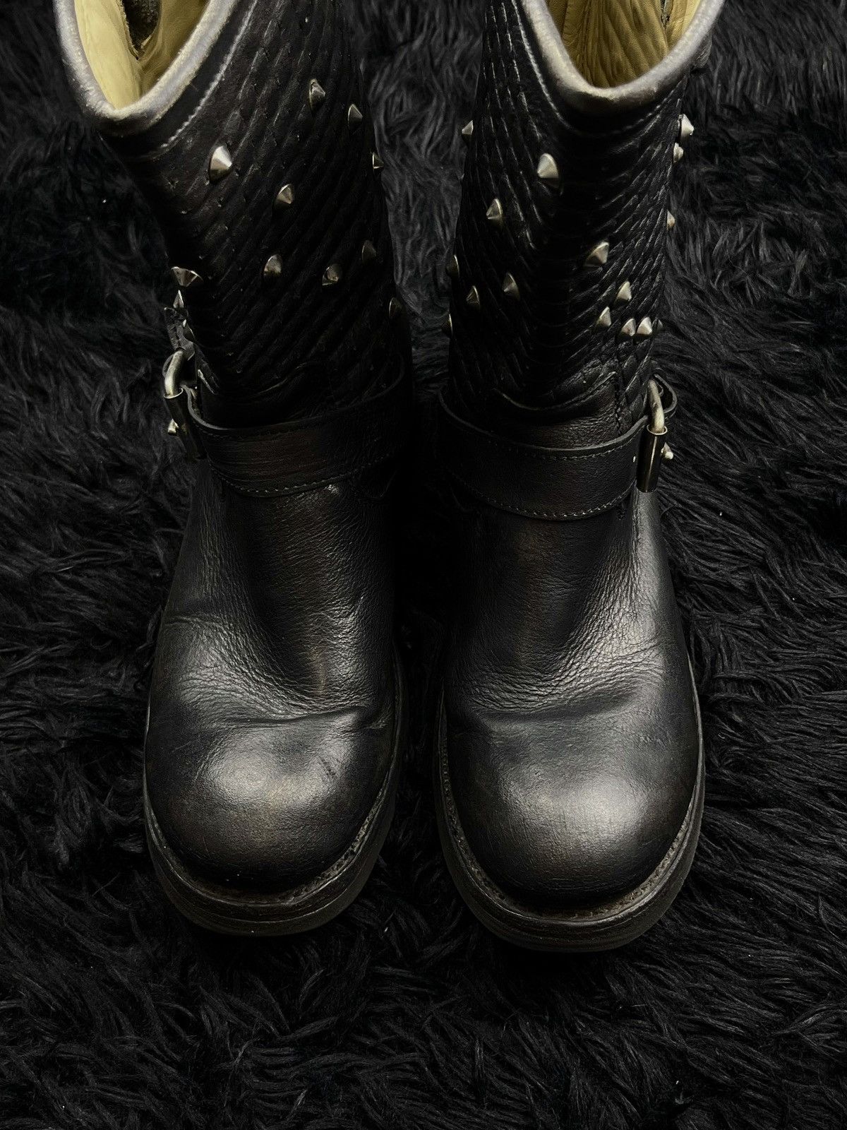 ASH ASH Archive Avant Garde Biker Leather Boots Size US 8 / EU 41 - 2 Thumbnail