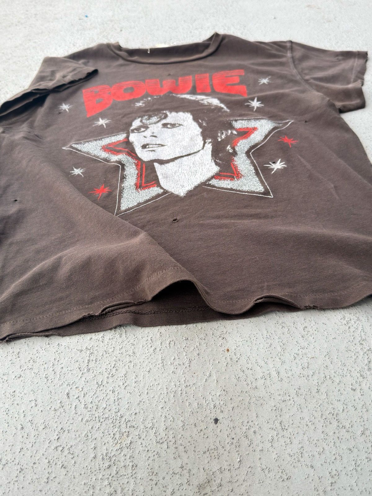 Vintage Vintage Distressed David Bowie Baby Tee Size US M / EU 48-50 / 2 - 5 Thumbnail