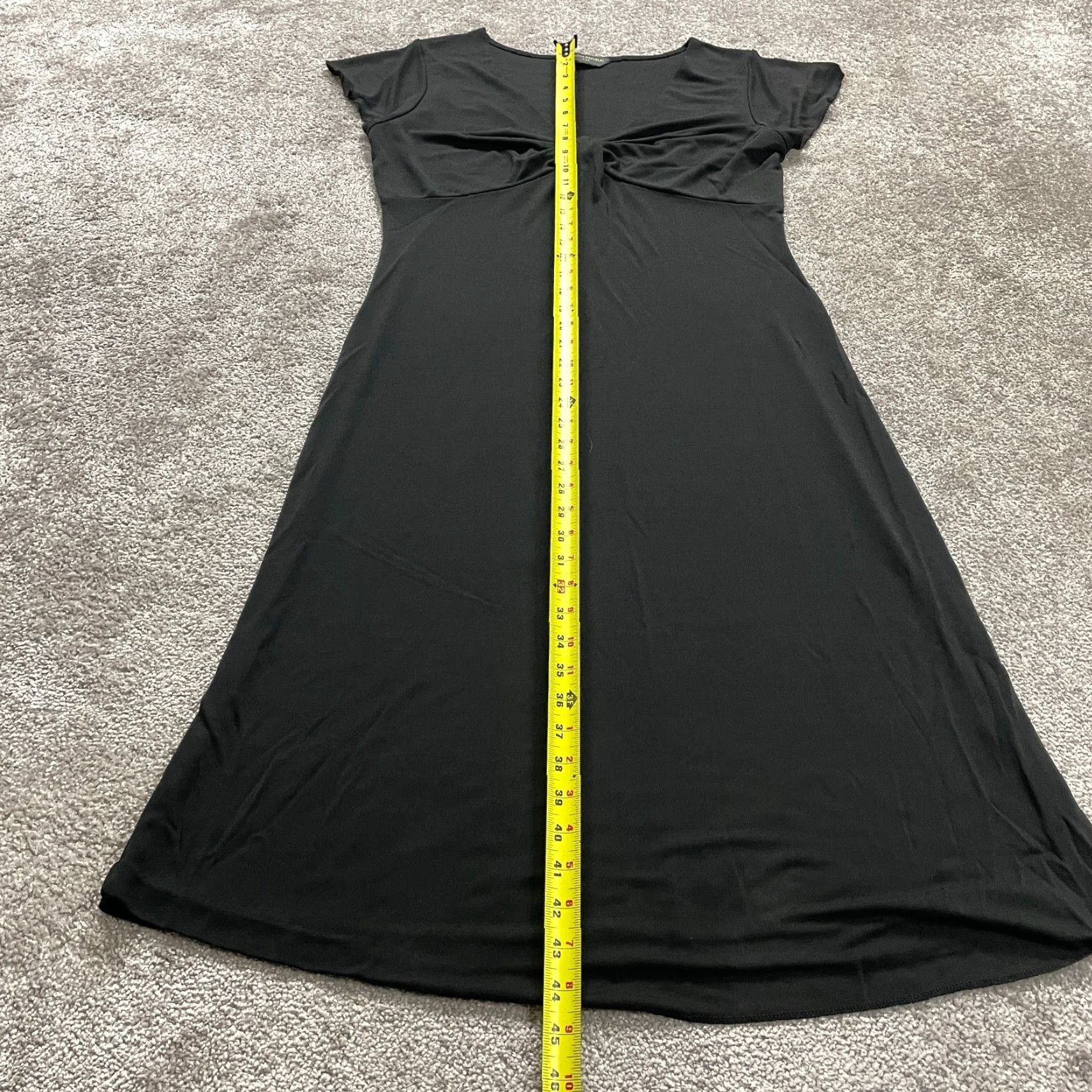 Banana Republic VINTAGE Banana Republic Maxi Dress Women Solid Black Long Stretch Short Sleeve Party Formal Office Casual Spring Summer Fall Winter M Size 32" / US 10 / IT 46 - 7 Thumbnail
