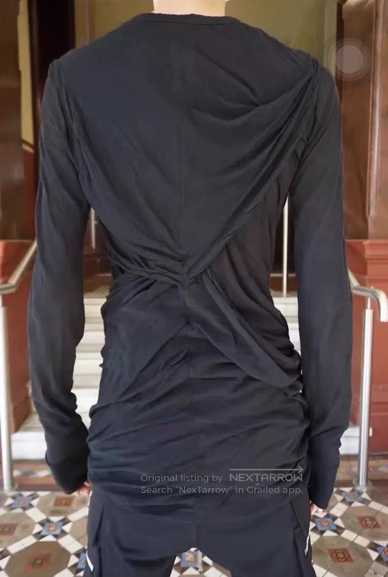 Rick Owens Rick Owens Black Asymmetrical Long-Sleeve Undergarment Size US XS / EU 42 / 0 - 9 Thumbnail