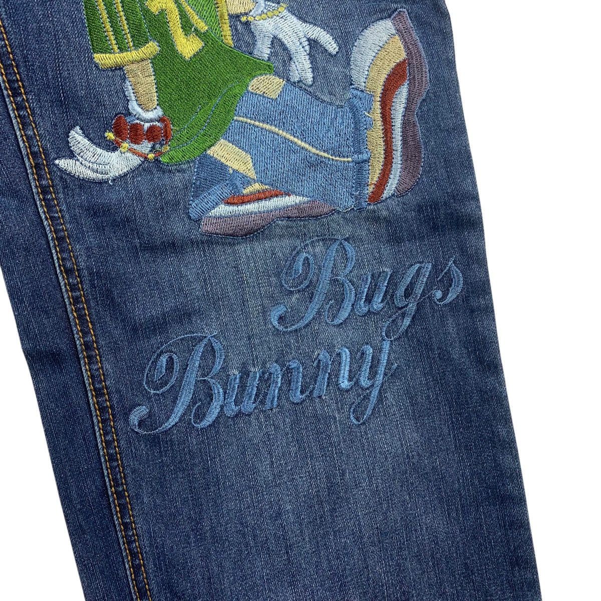 Japanese Brand LOT 29 x BUGS BUNNY embroidery design blue jeans Size US 34 / EU 50 - 10 Thumbnail
