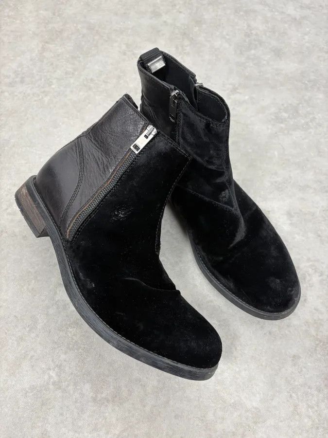 Diesel Diesel Black Velvet Leather Chelsea Boots Size US 9 / EU 42 - 5 Thumbnail