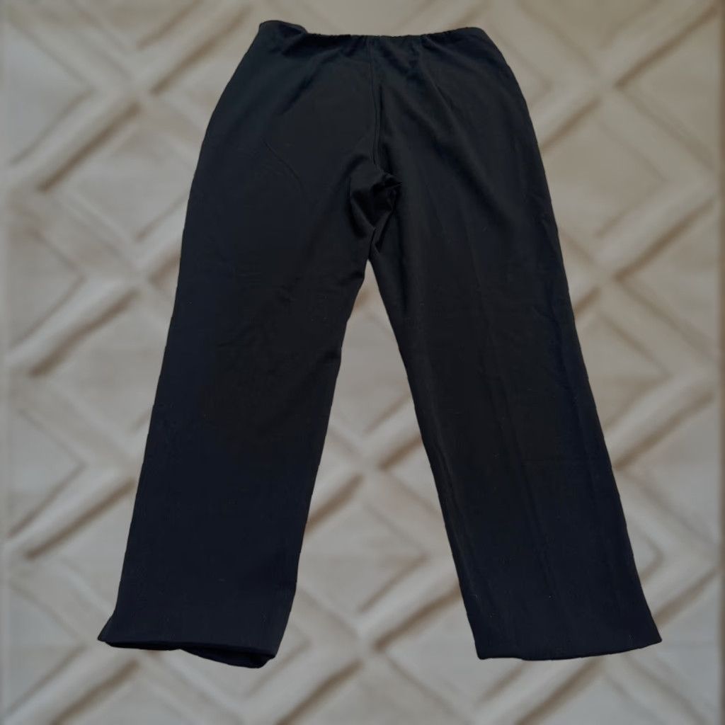 Vintage Sigrid Olsen Impressionist Straight Leg Trouser Dress Pants Women 12P Black Work Size 34" / US 12 / IT 48 - 1 Thumbnail