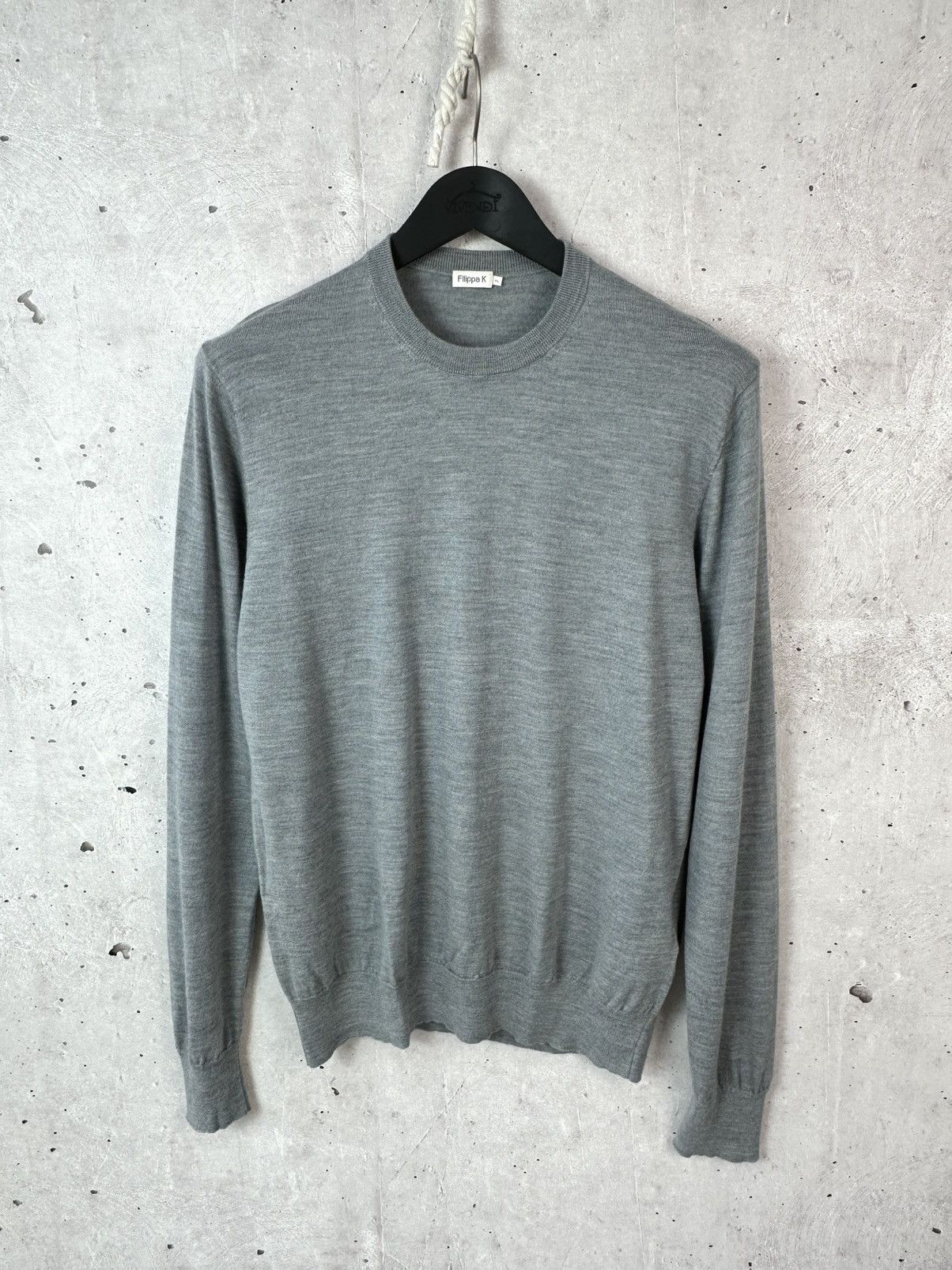 Filippa K Filippa K Grey Wool Knit Long Sleeve Men’s Sweater Size US XL / EU 56 / 4 - 1 Thumbnail