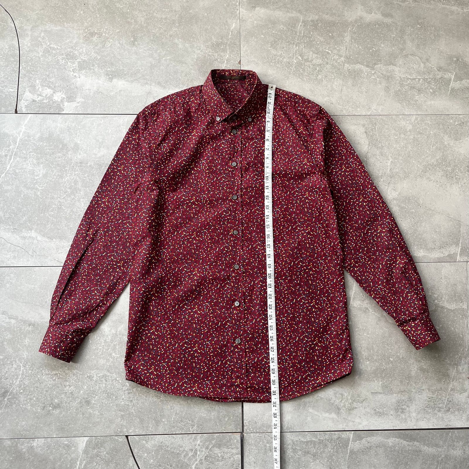 Louis Vuitton Louis Vuitton dot Print Button‑Up Shirt – Burgundy – Size M Size US M / EU 48-50 / 2 - 10 Thumbnail